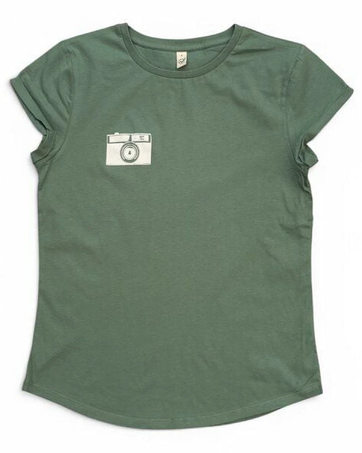 ilovemixtapes Kamera Rolled Sleeve Damen T-Shirt -