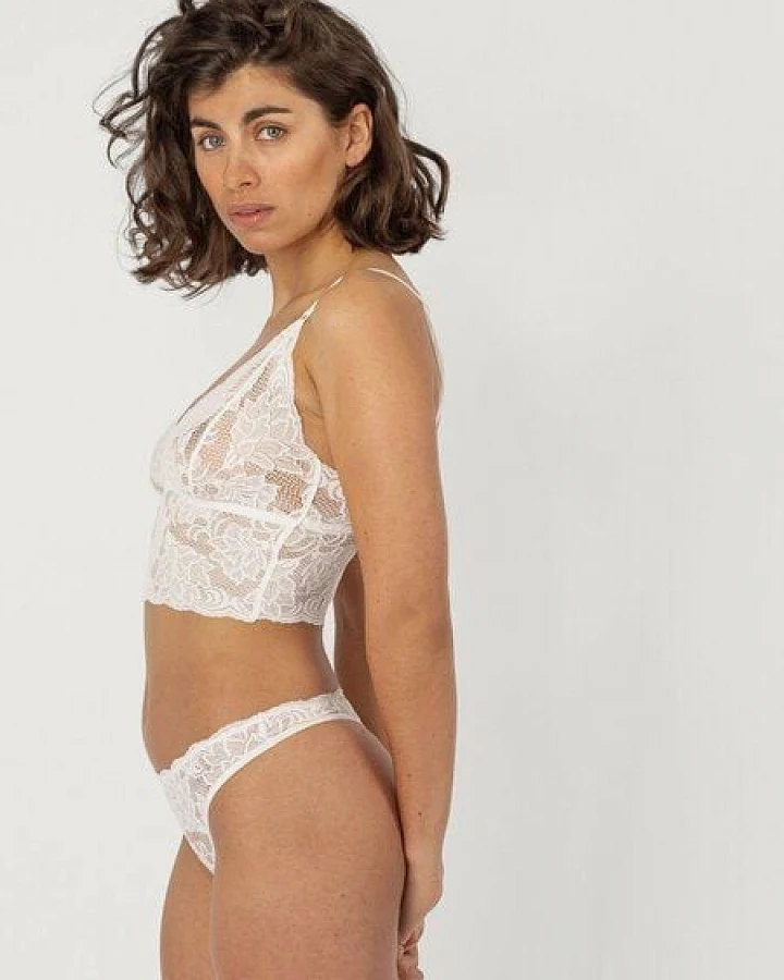erlich textil Ophelia bügelloses Bustier mit Spitze aus Q-Nova, made in Europe