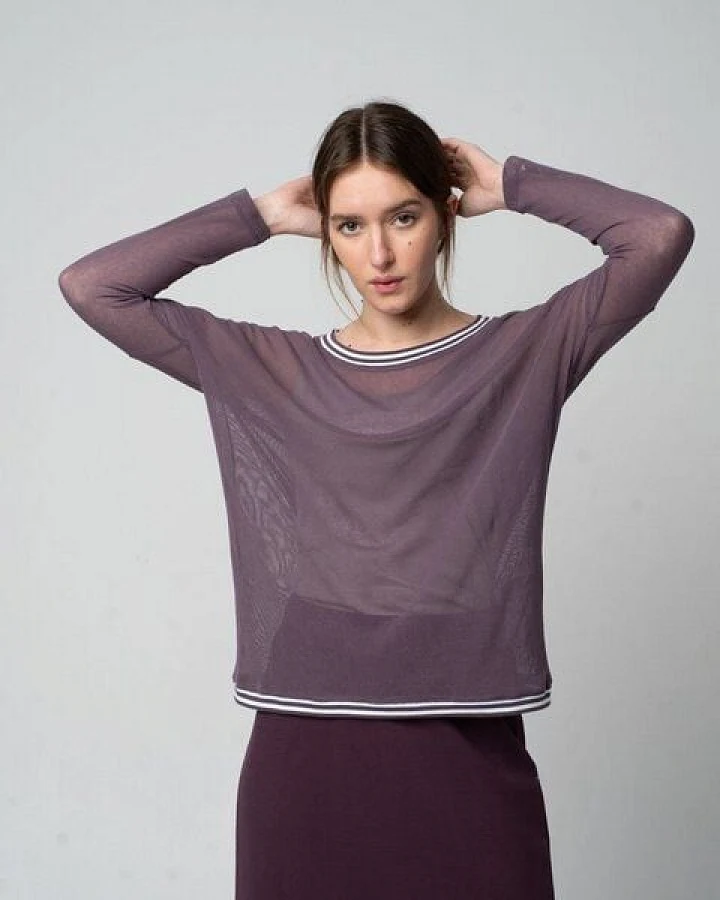 Alma & Lovis Tüllshirt im Oversized-Look aus Bio-Baumwolle