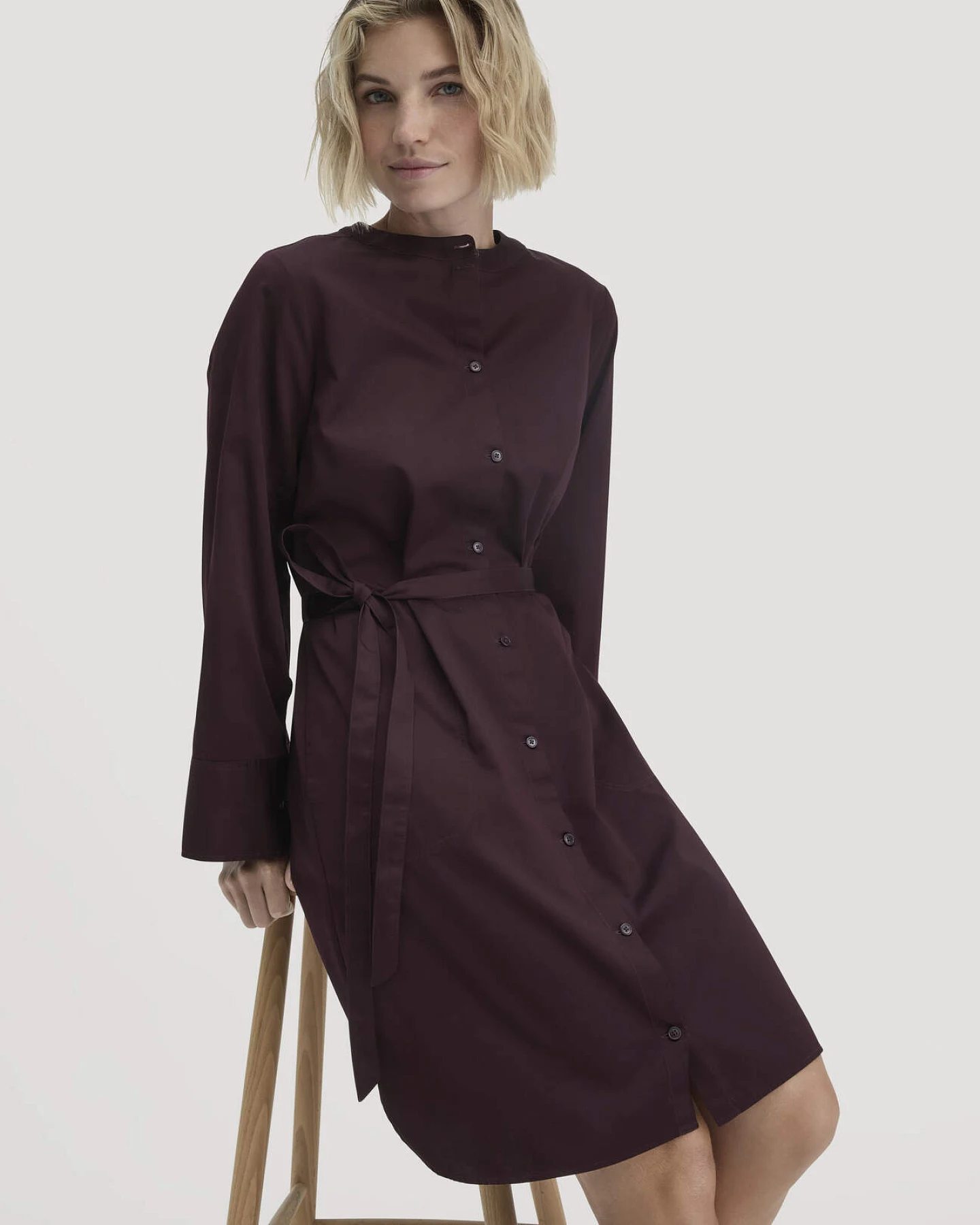 hessnatur Damen Kleid Relaxed aus Bio-Baumwolle - braun - Größe 44 – Ansicht 4