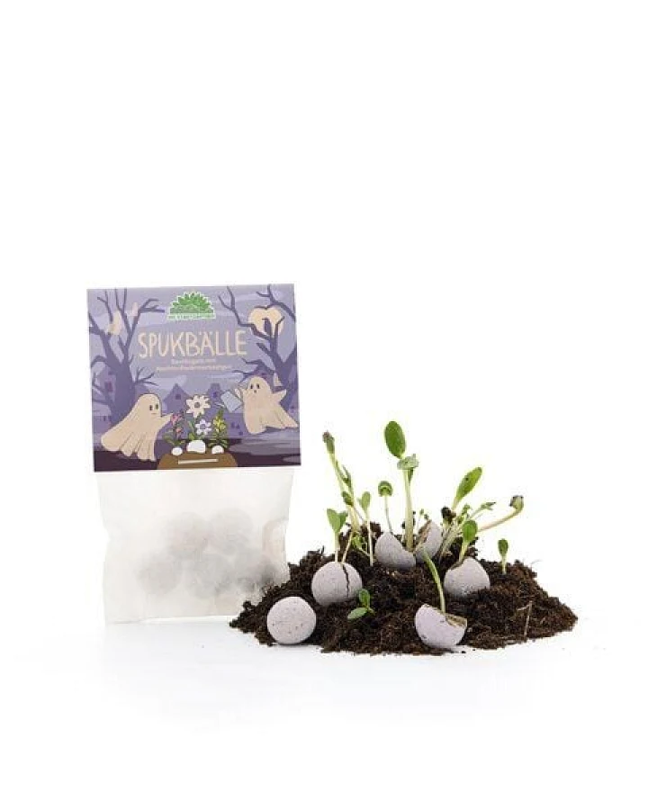 Die Stadtgärtner 5 Blumenmurmeln im Tütchen "Spukbälle" - Geschenk & Giveaway für Halloween