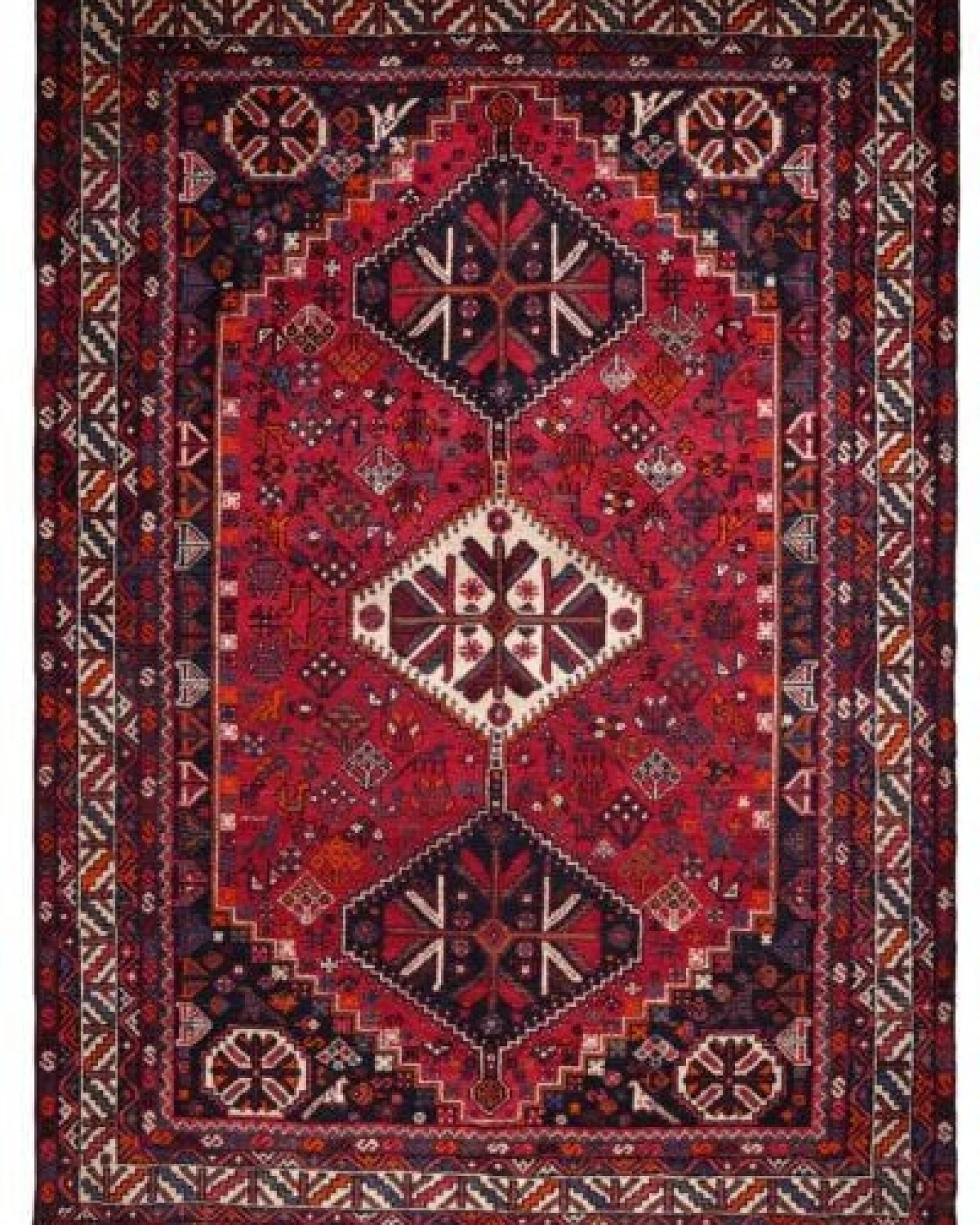 Gashgai Rot „Rugtales“ aus Schurwolle, 210x293 cm – Ansicht 3
