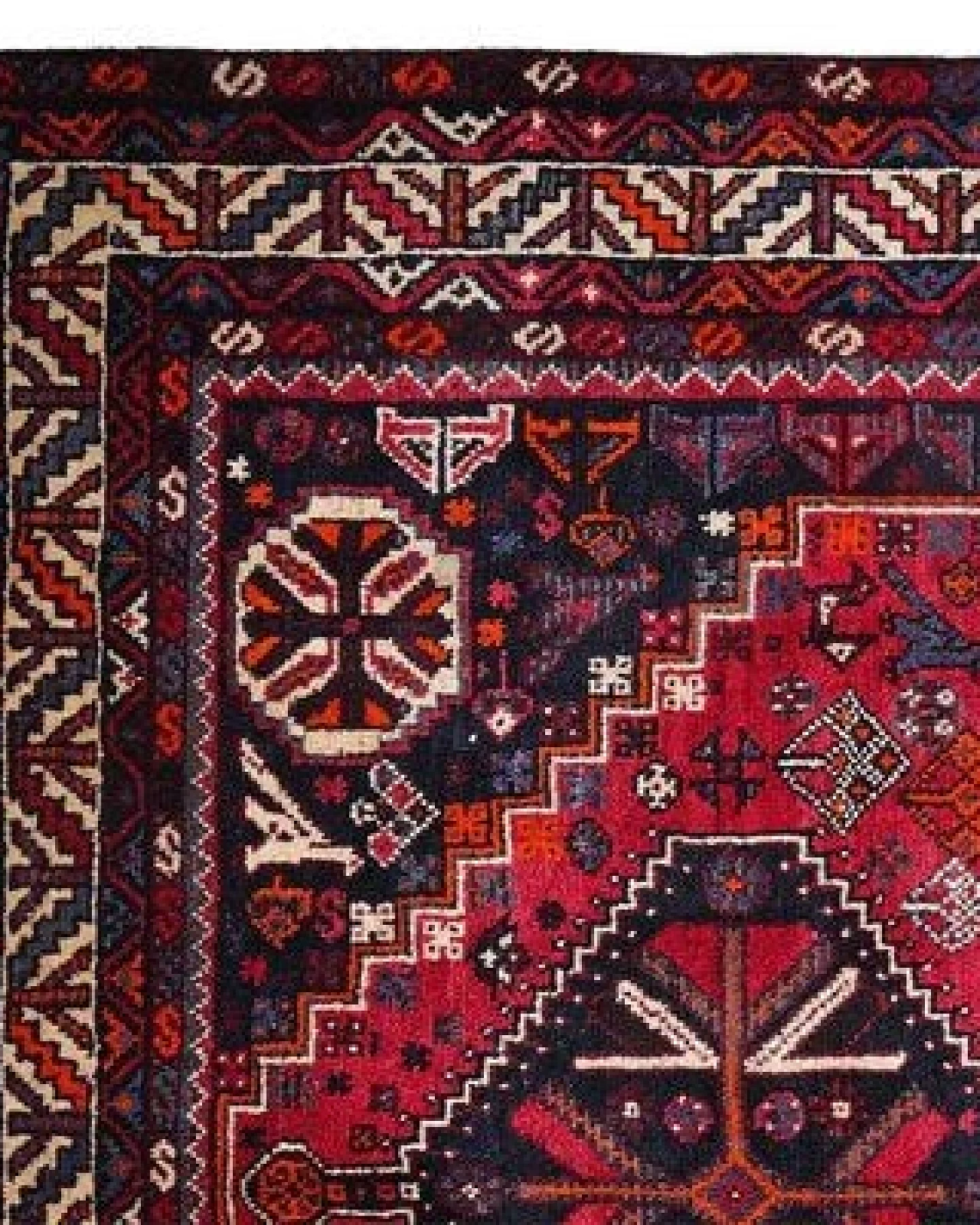 Gashgai Rot „Rugtales“ aus Schurwolle, 210x293 cm – Ansicht 4