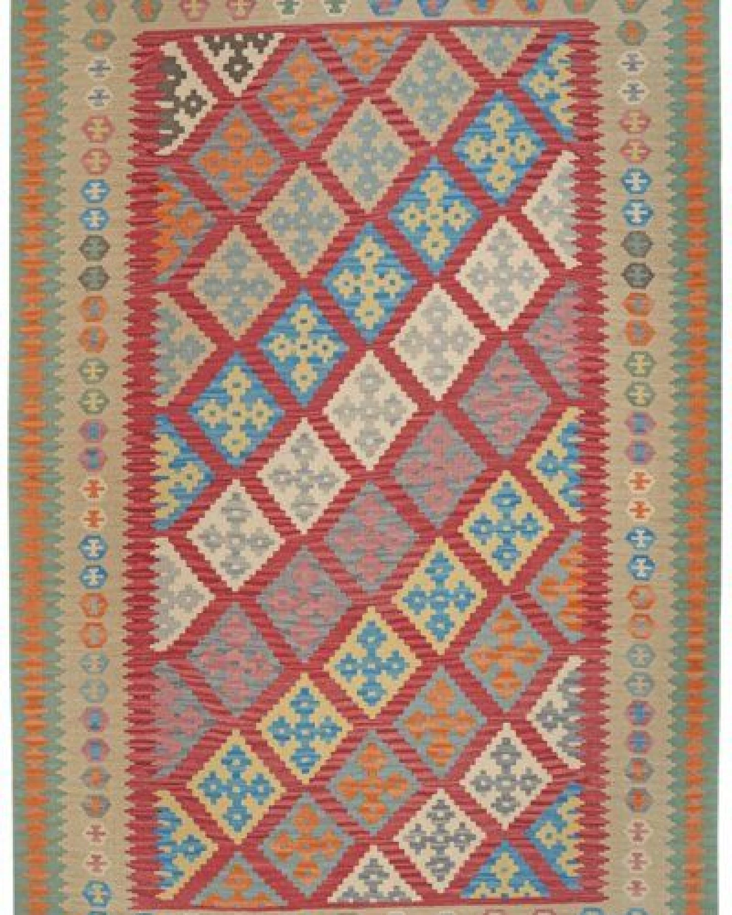 Kelim Gashgai Rot „Rugtales“ aus Schurwolle, 208x298 cm – Ansicht 3