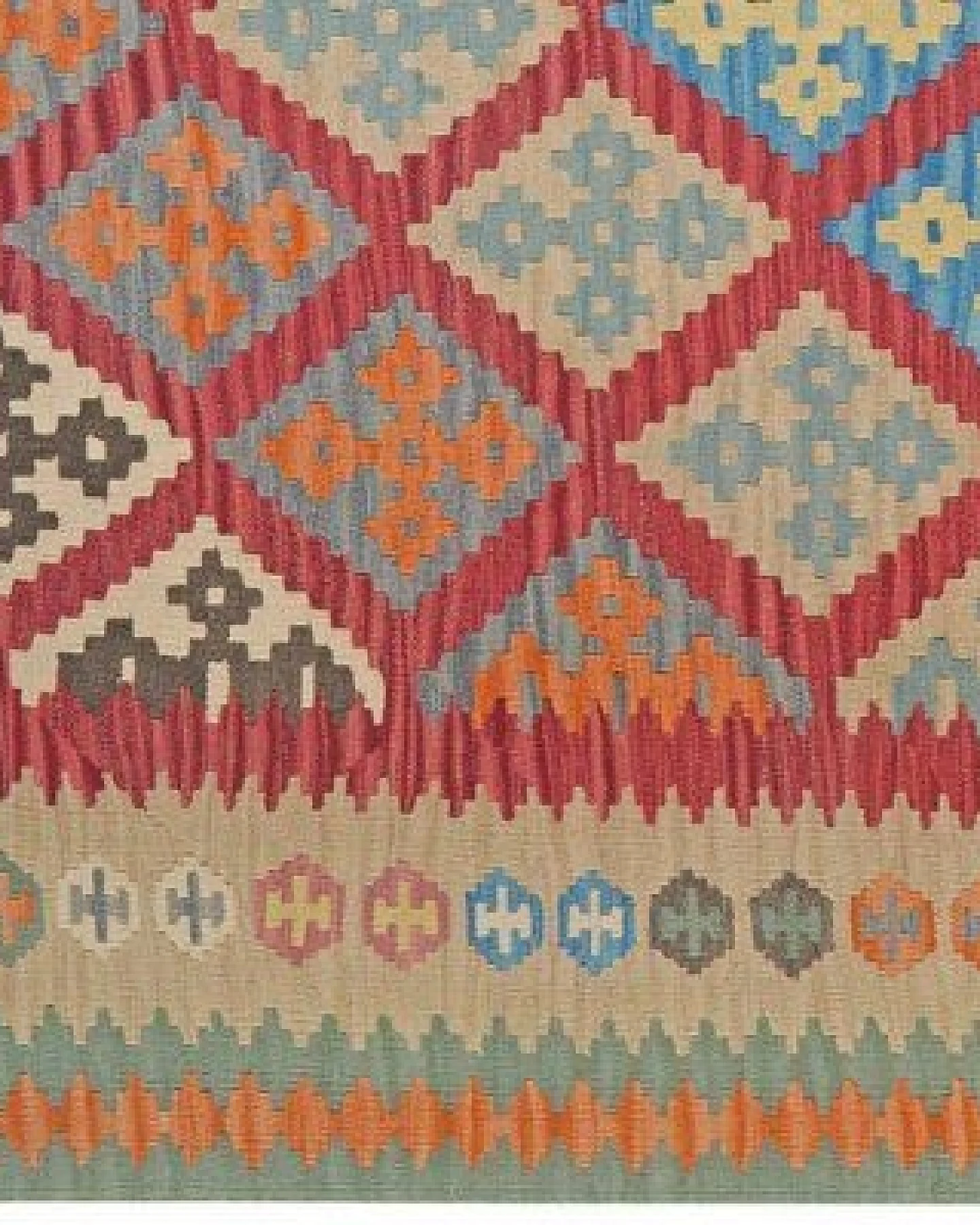 Kelim Gashgai Rot „Rugtales“ aus Schurwolle, 208x298 cm – Ansicht 4