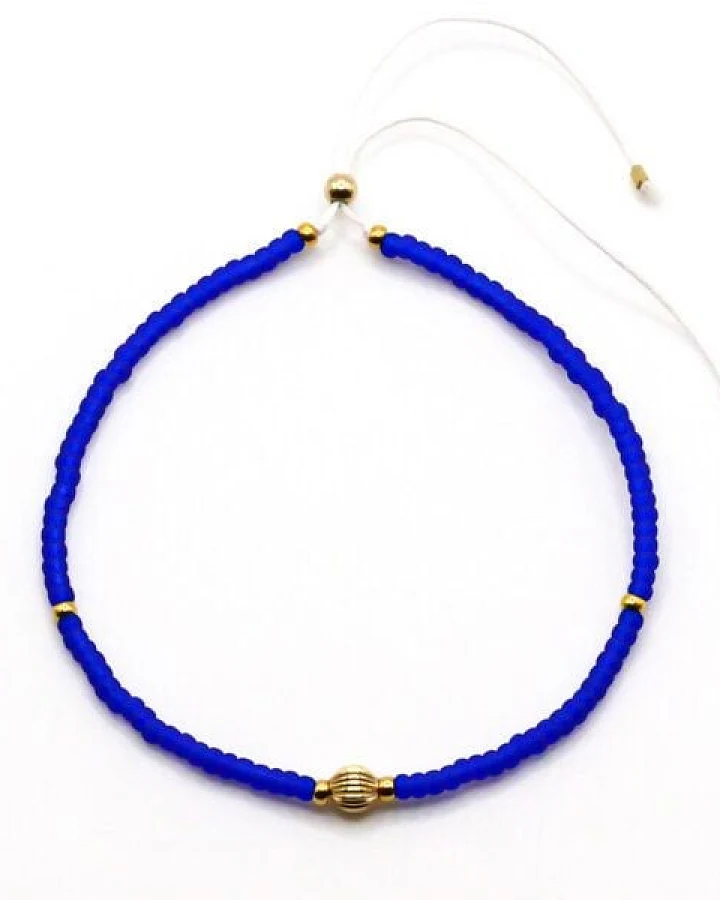 juni Blaues Armband "Cleo" - optional als Set mit türkisem Perlenarmband oder Goldarmband