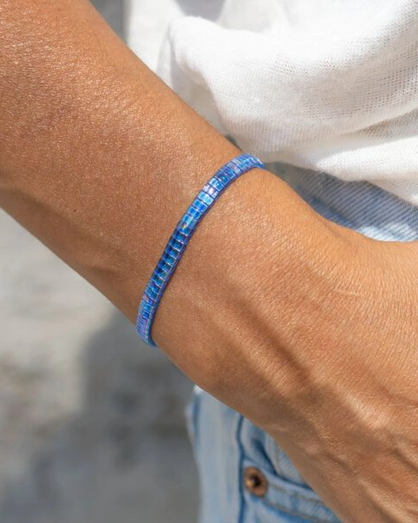 juni Blaues Armband "Sky" / optional als Set - handgemacht in Deutschland – Ansicht 2