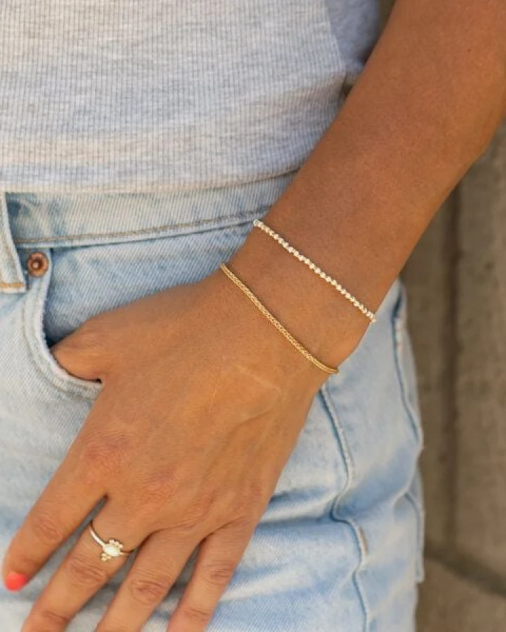 juni Perlenarmband Sandstrand - optional als Set - hergestellt in Deutschland