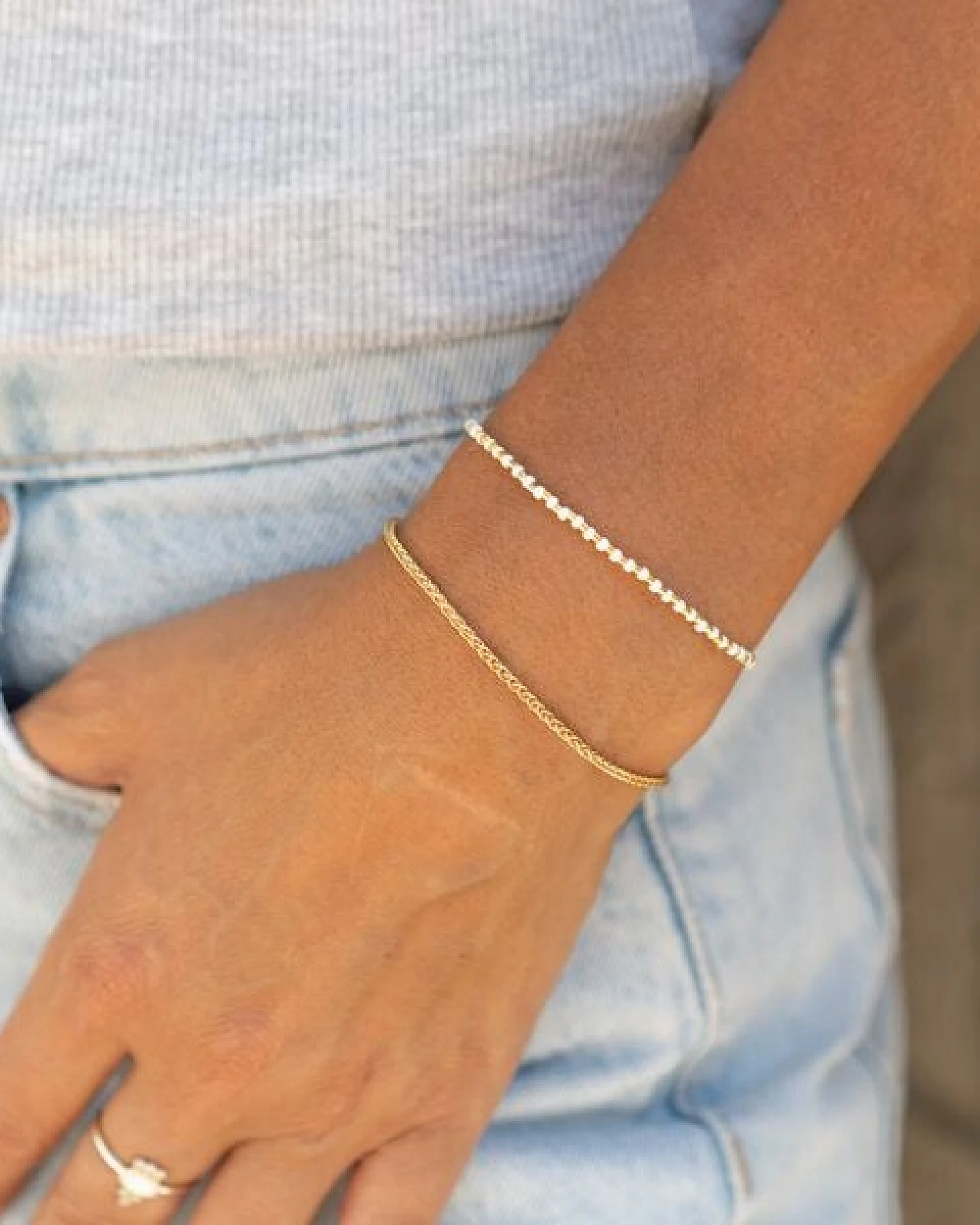 juni Perlenarmband Sandstrand - optional als Set - hergestellt in Deutschland – Ansicht 2