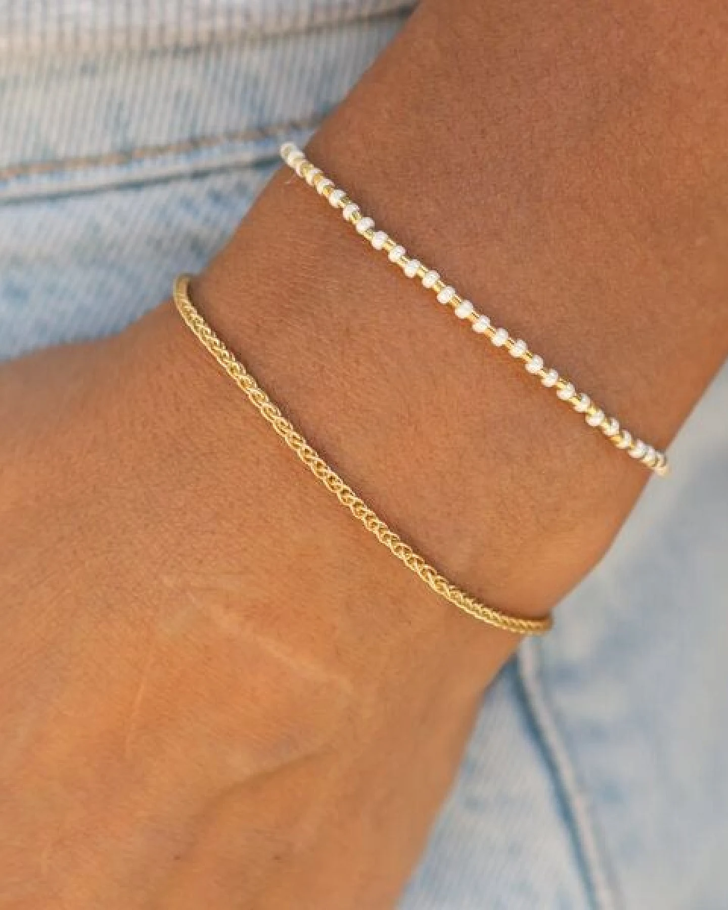 juni Perlenarmband Sandstrand - optional als Set - hergestellt in Deutschland – Ansicht 3