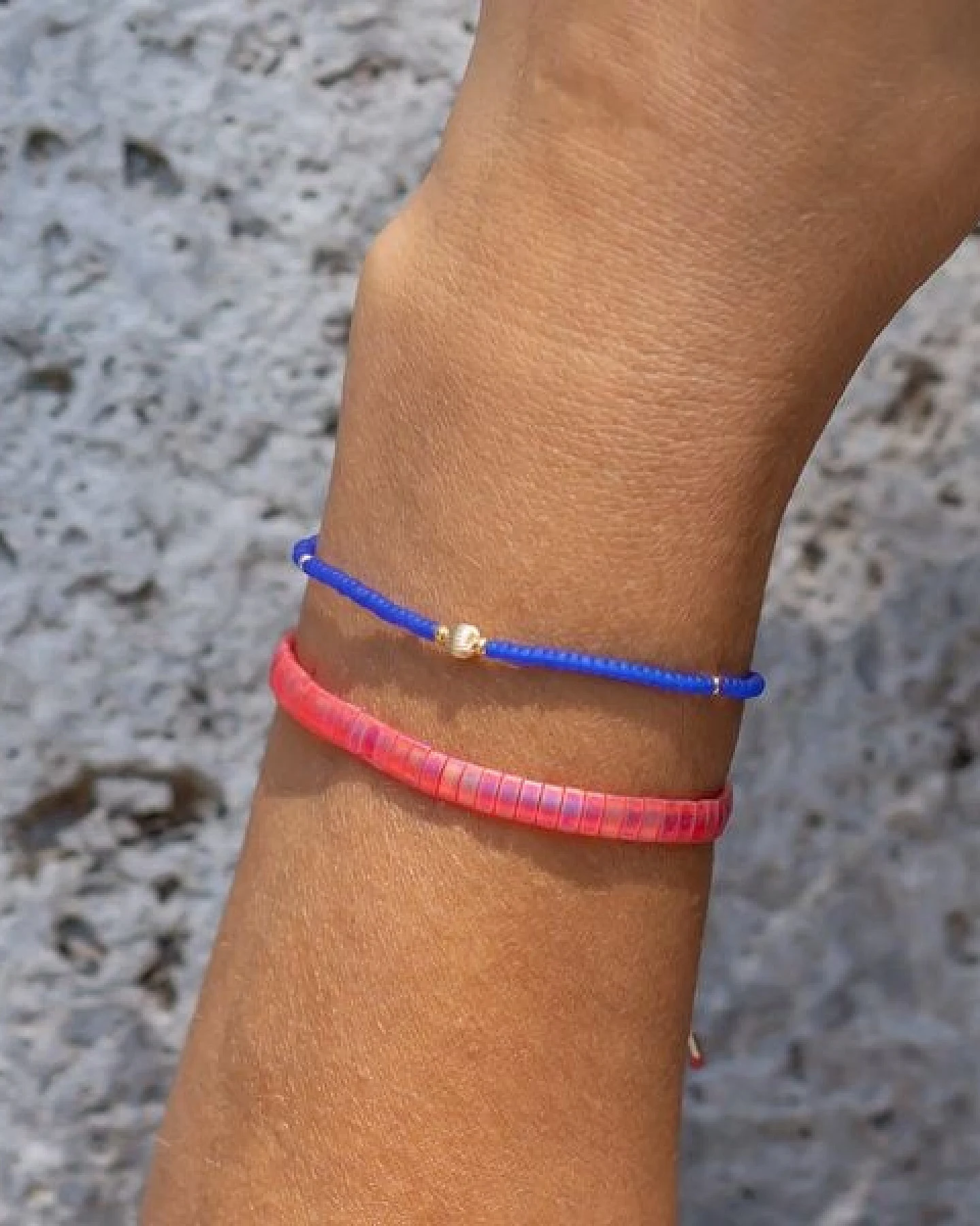 juni Perlenarmbänder pink - blau / einzeln oder im Set – Ansicht 3