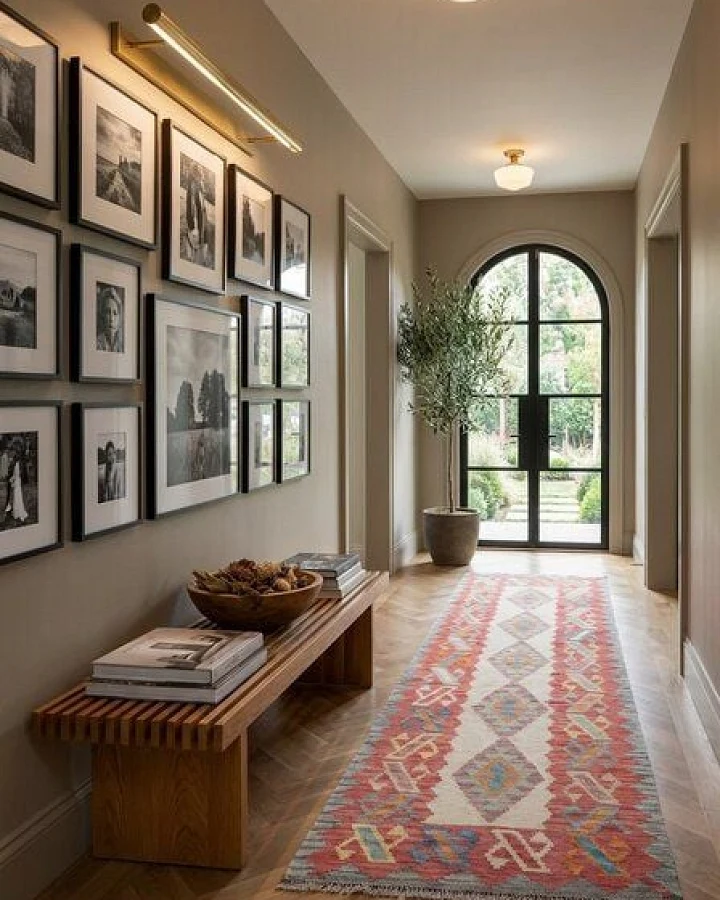 Kelim Gashgai Beige „Rugtales“ aus Schurwolle, 82x300 cm
