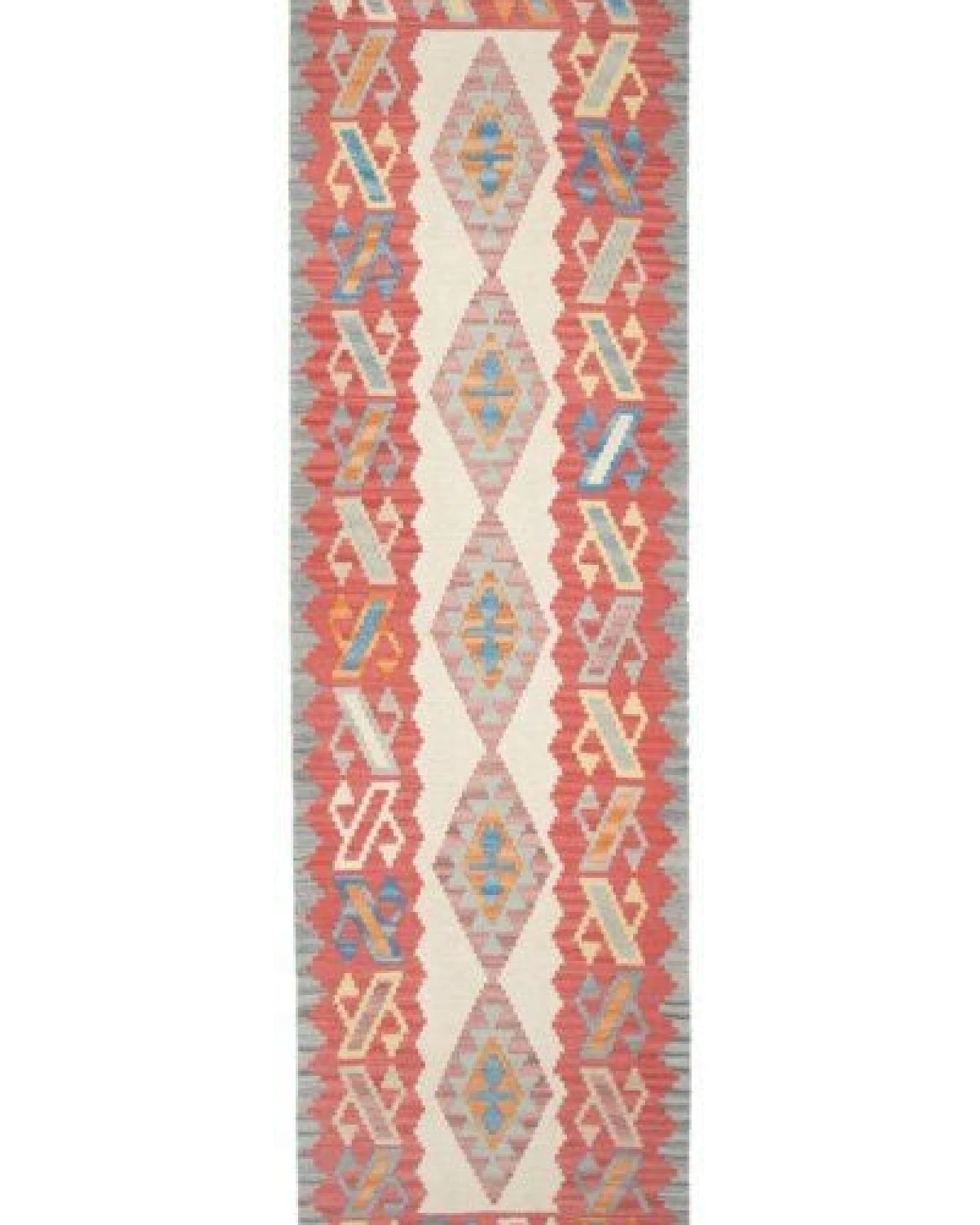 Kelim Gashgai Beige „Rugtales“ aus Schurwolle, 82x300 cm – Ansicht 3