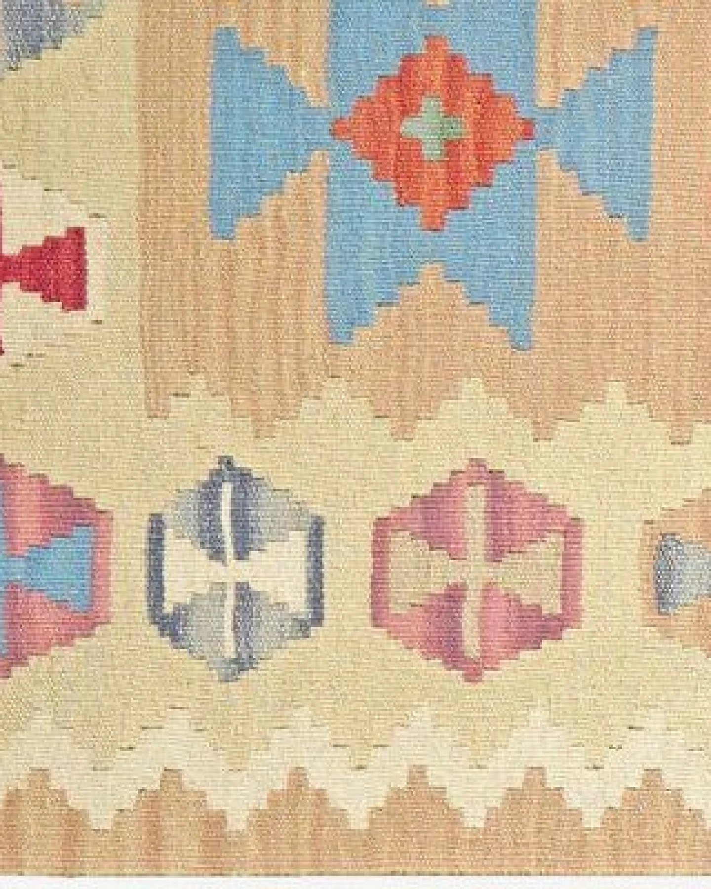 Kelim Gashgai Beige „Rugtales“ aus Schurwolle, 86x297 cm – Ansicht 4