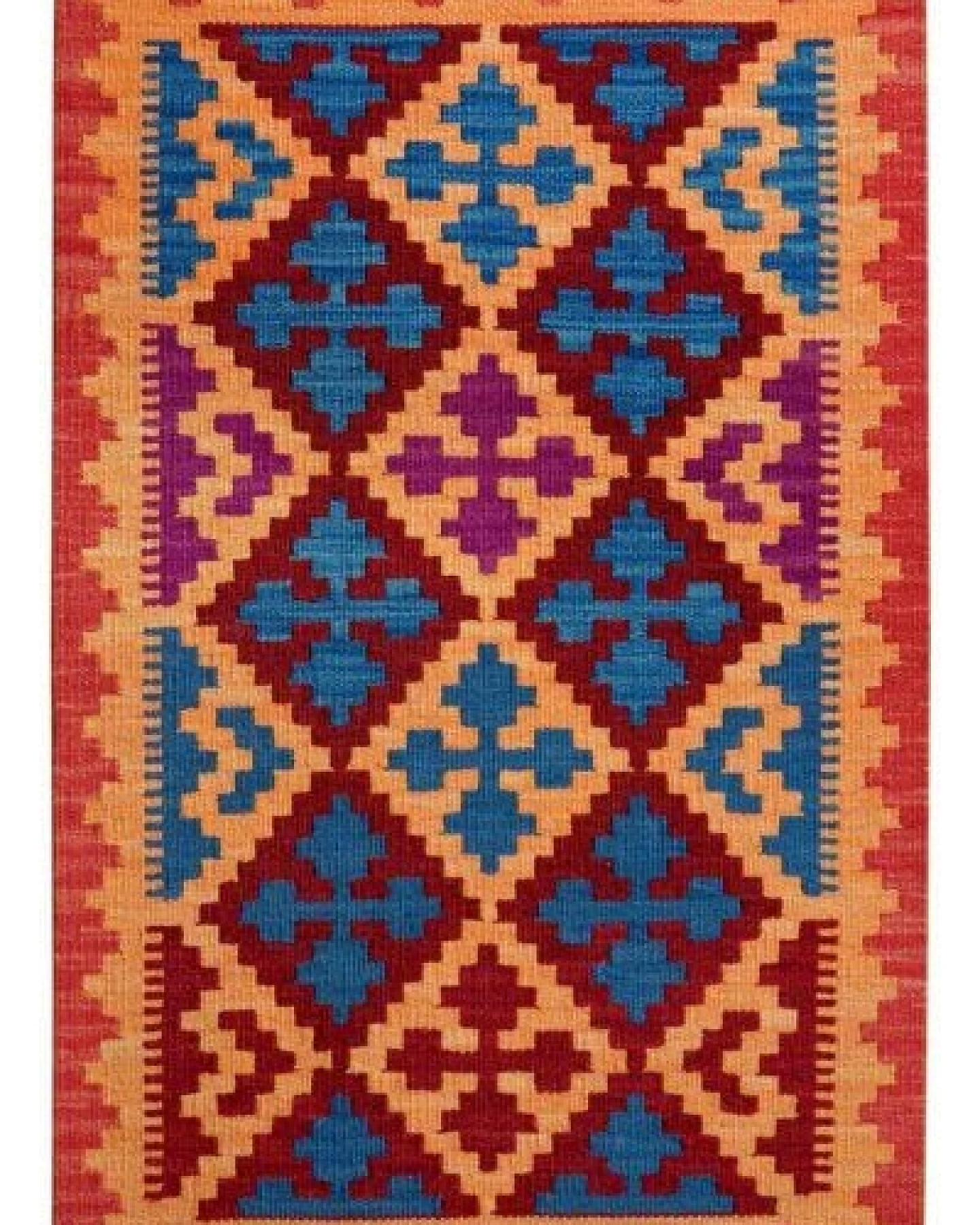 Kelim Gashgai Mehrfarbig „Rugtales“ aus Schurwolle, 62x101 cm – Ansicht 3