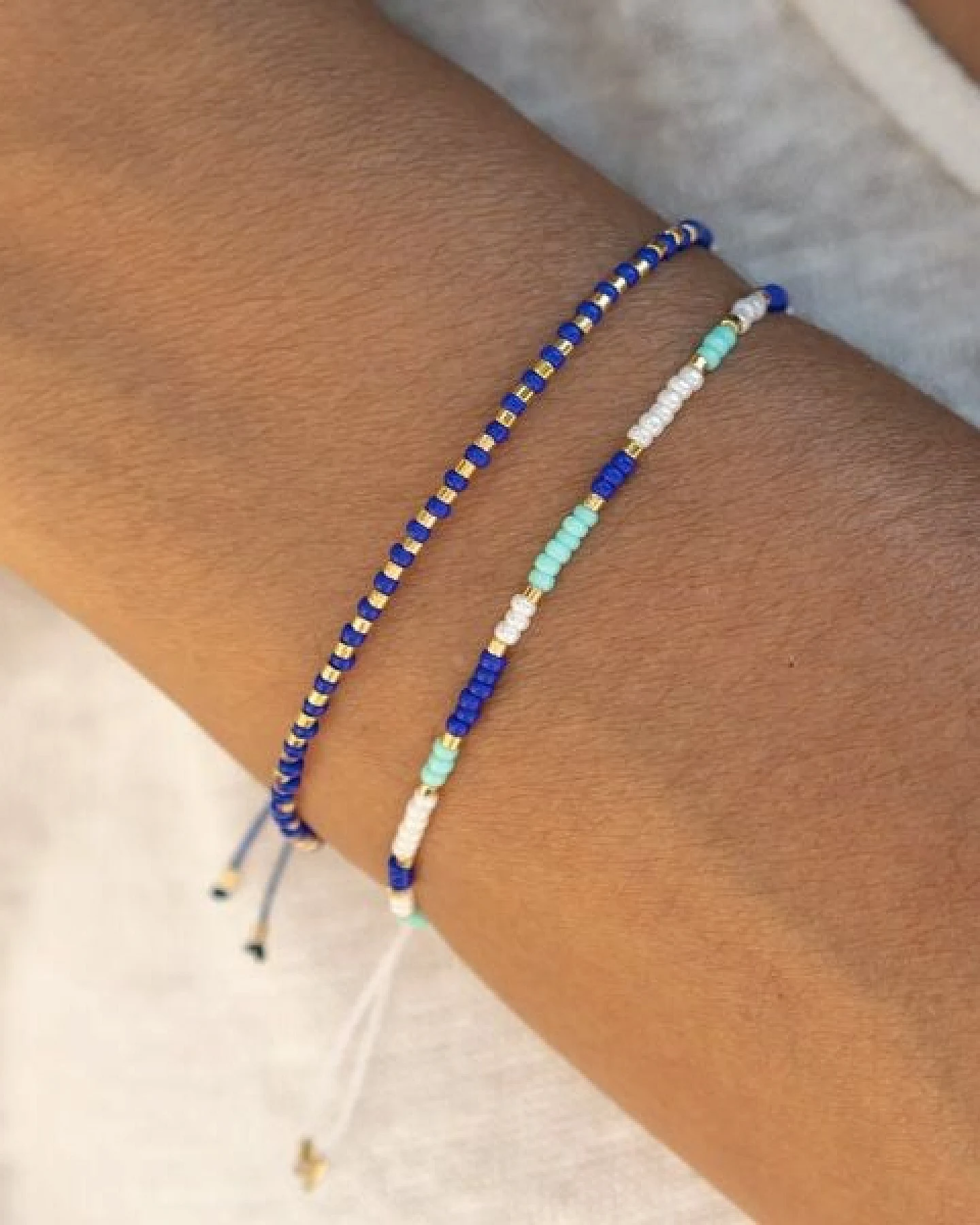 juni Blaues Armband-Set "Thalassa" - handgemacht in Deutschland – Ansicht 2