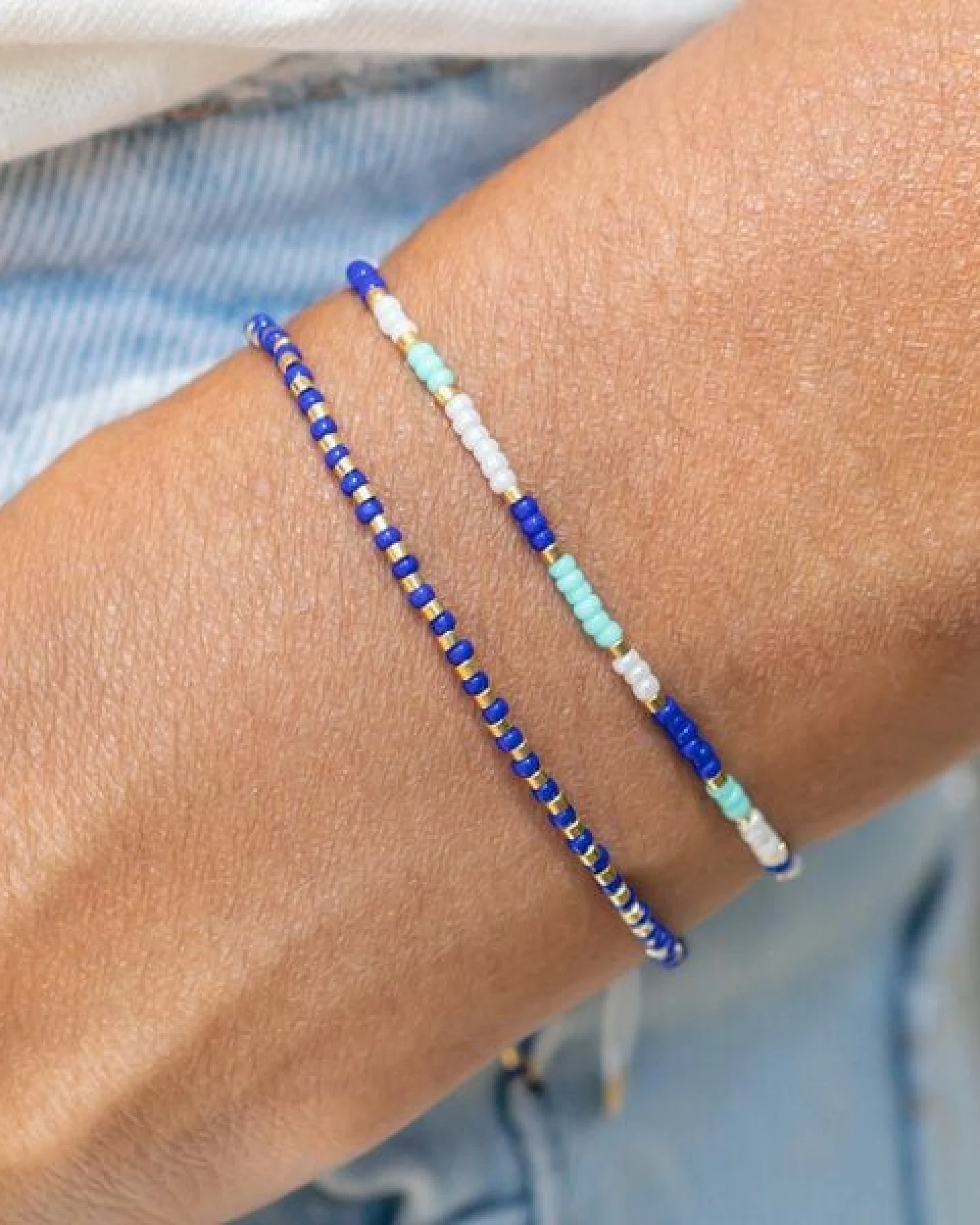 juni Blaues Armband-Set "Thalassa" - handgemacht in Deutschland – Ansicht 3