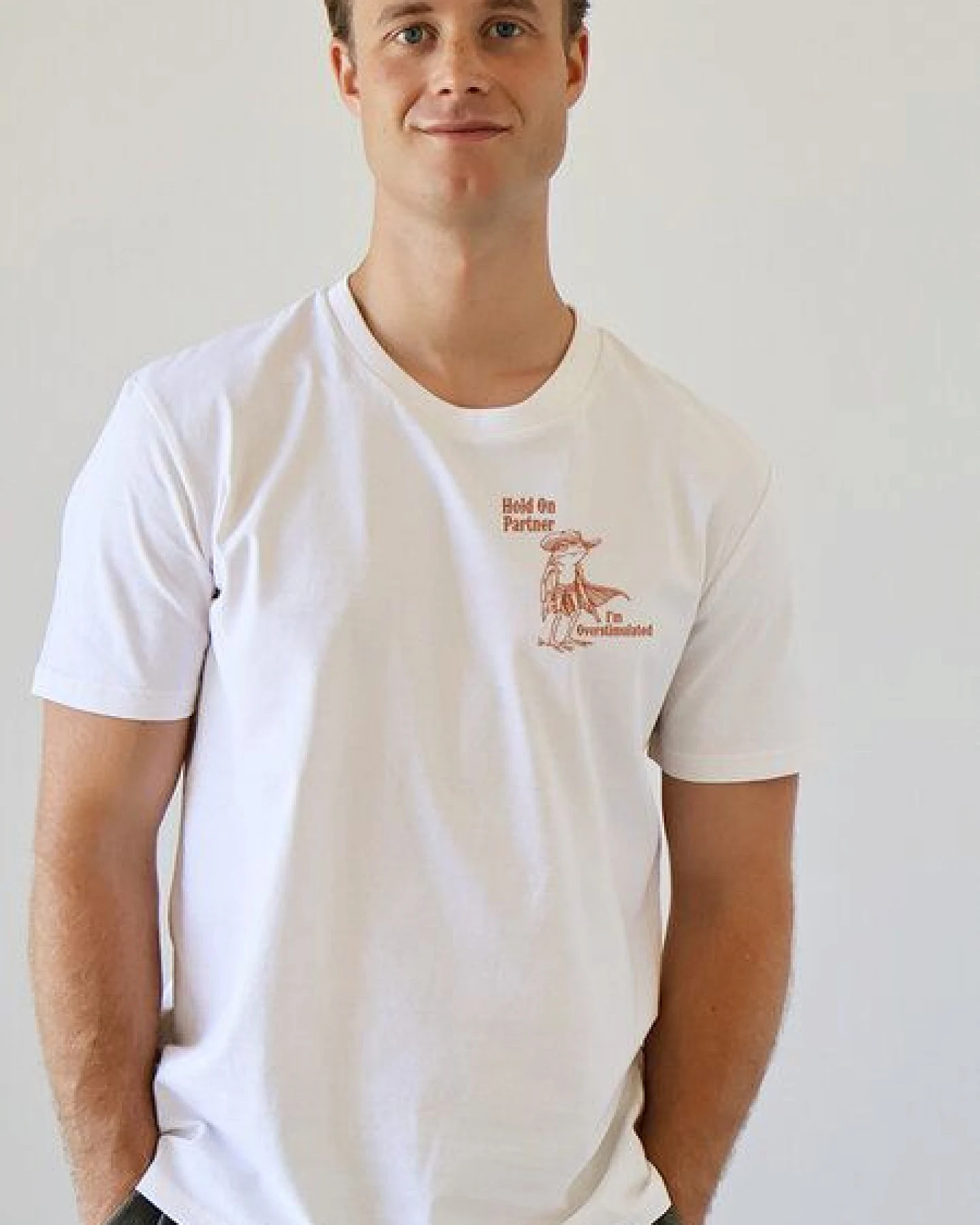 Kultgut Artdesign - Shirt aus recycelter Biobaumwolle naturbelassen/ Hold On – Ansicht 3