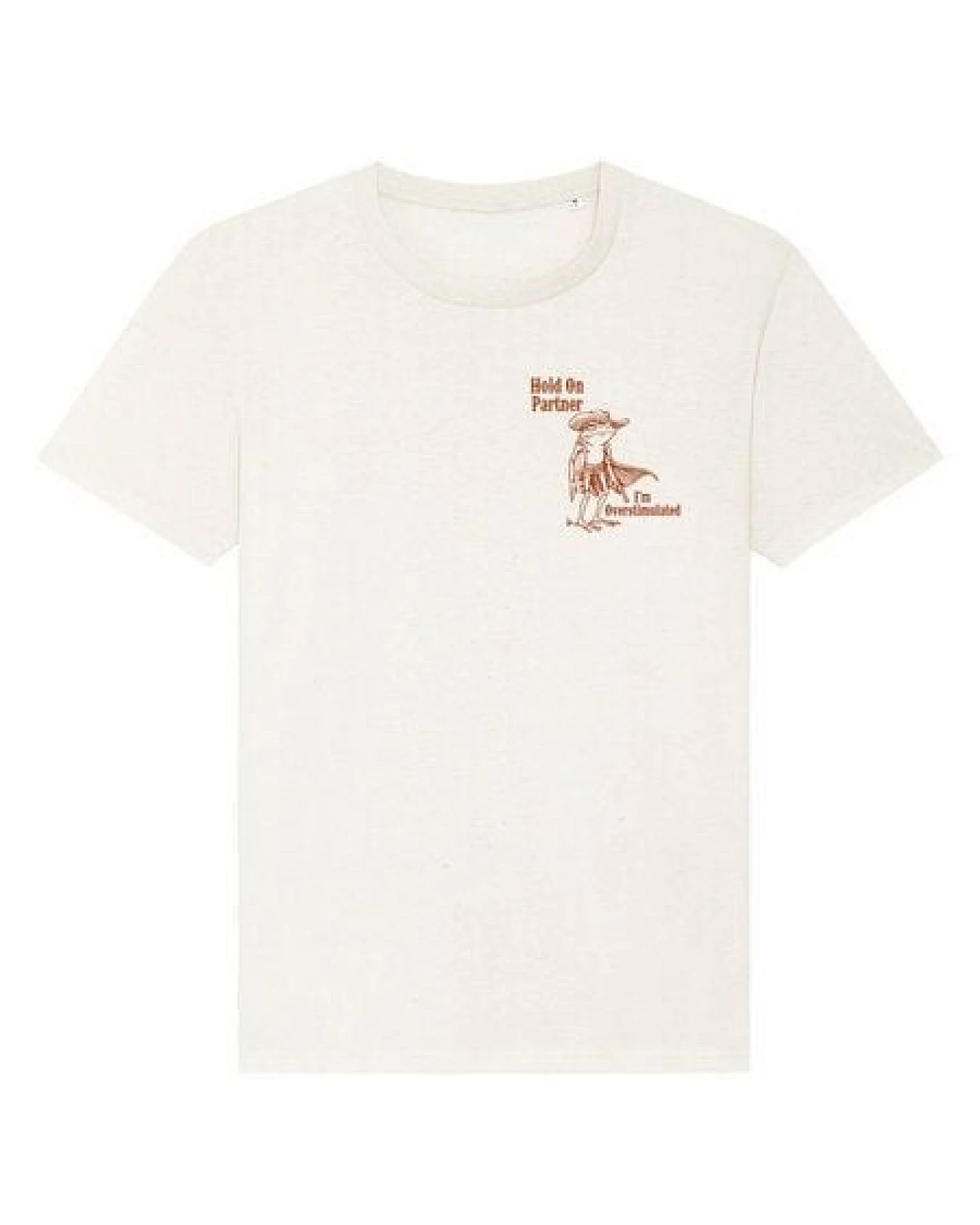 Kultgut Artdesign - Shirt aus recycelter Biobaumwolle naturbelassen/ Hold On – Ansicht 4