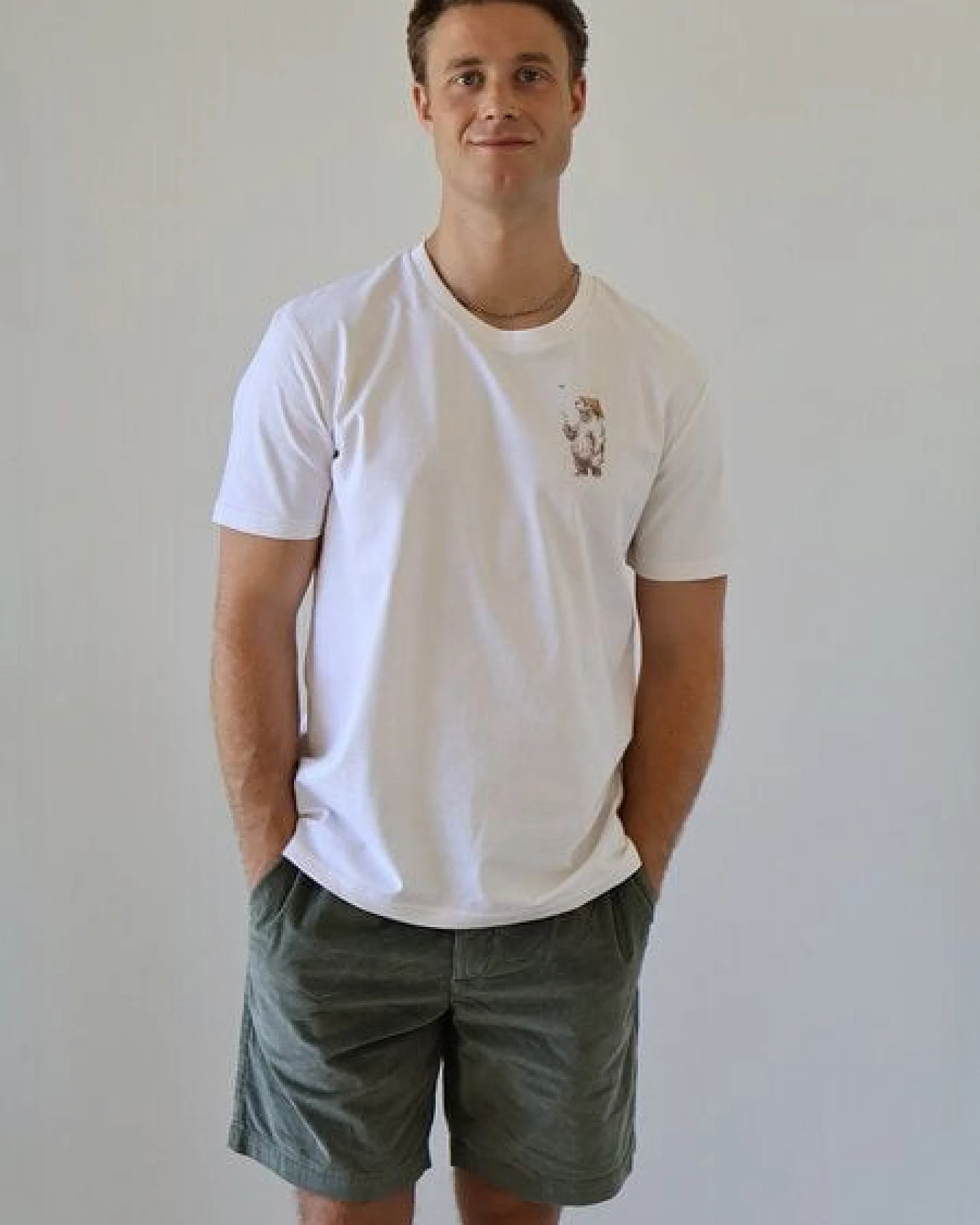 Kultgut Klassik- Shirt - Recycelte Biobaumwolle naturbelassen/ Honeybabe – Ansicht 4