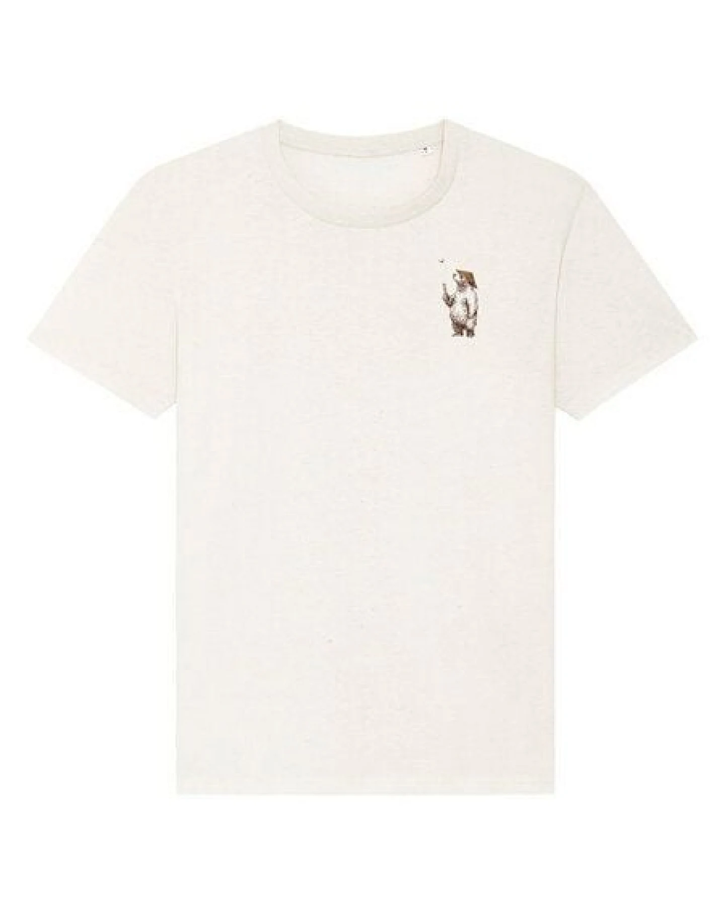Kultgut Klassik- Shirt - Recycelte Biobaumwolle naturbelassen/ Honeybabe – Ansicht 3