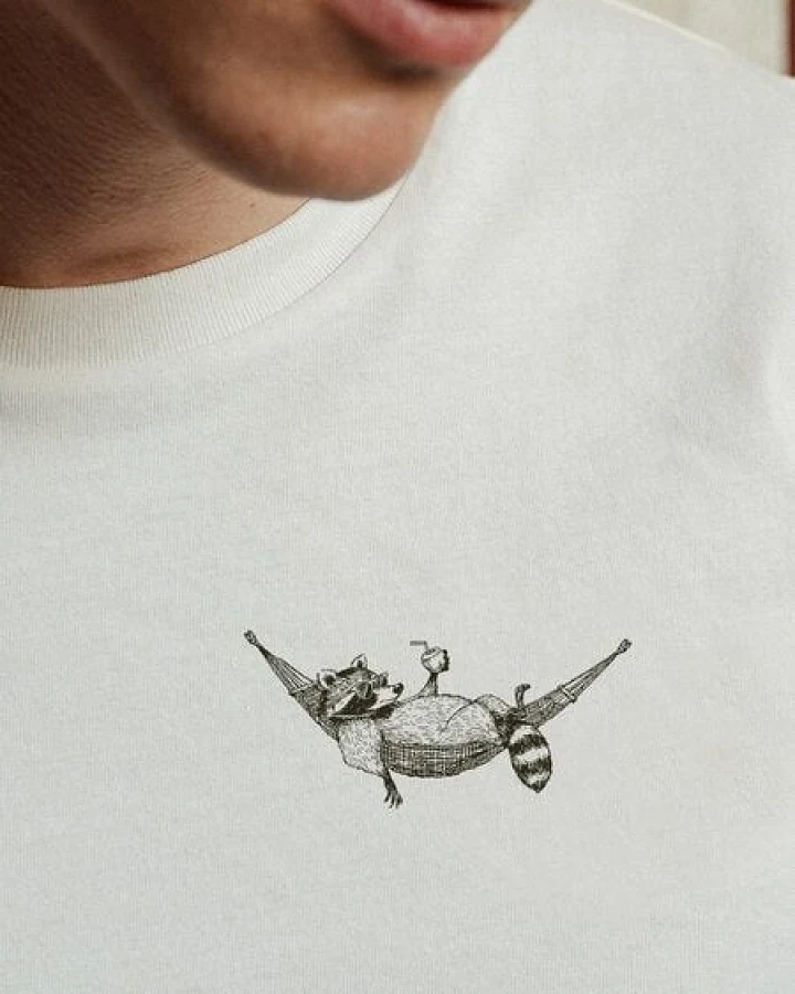 Kultgut Klassik-Shirt - Recycelte Biobaumwolle naturbelassen/ Chill Ragoon