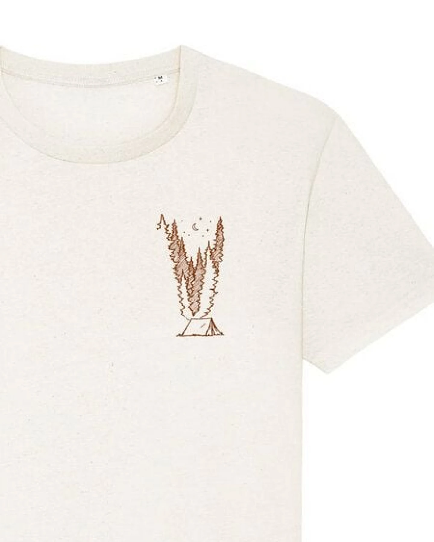 Kultgut Klassik-Shirt- Recycelte Biobaumwolle naturbelassen/ Under the starry sky – Ansicht 4
