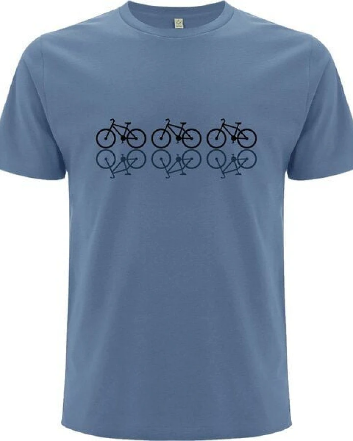 Spreecult Spiegel Fahrrad - Bio und Fair - Männer Unisex T-Shirt - Bike Shirt