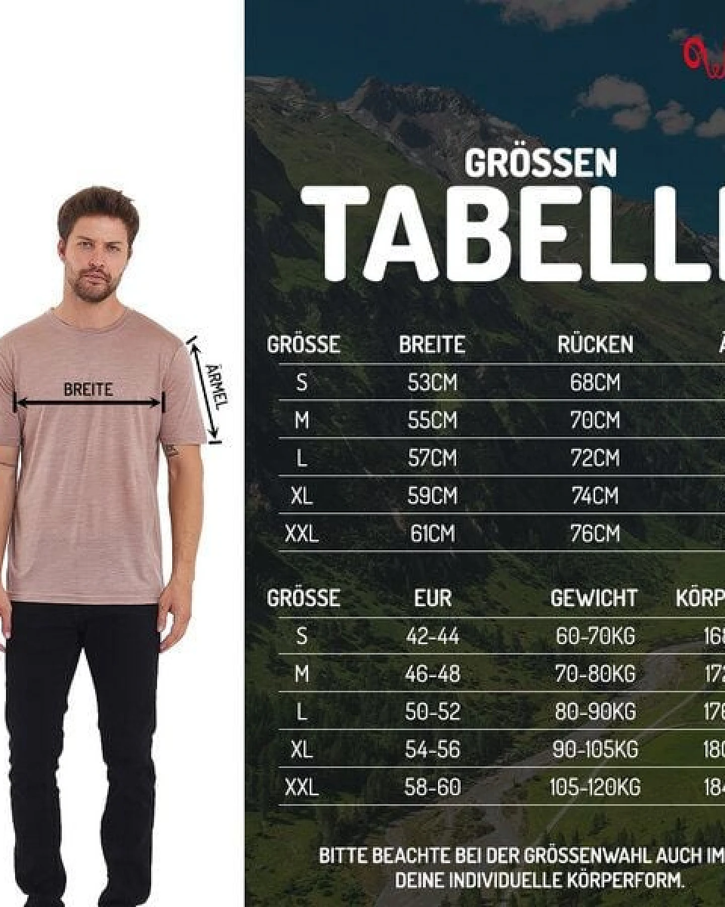 Woolona Lyocell & Merinowolle T-Shirt - TERRA 50/50 – Ansicht 2