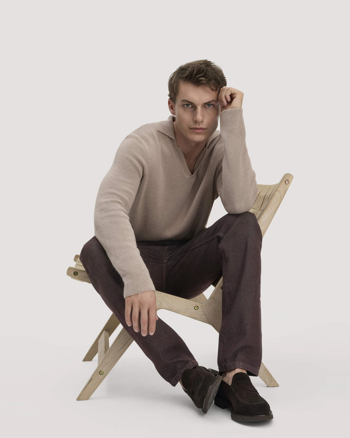 hessnatur Herren Jeans BEN Regular Straight aus Bio-Denim - braun - Größe 32/34 – Ansicht 4