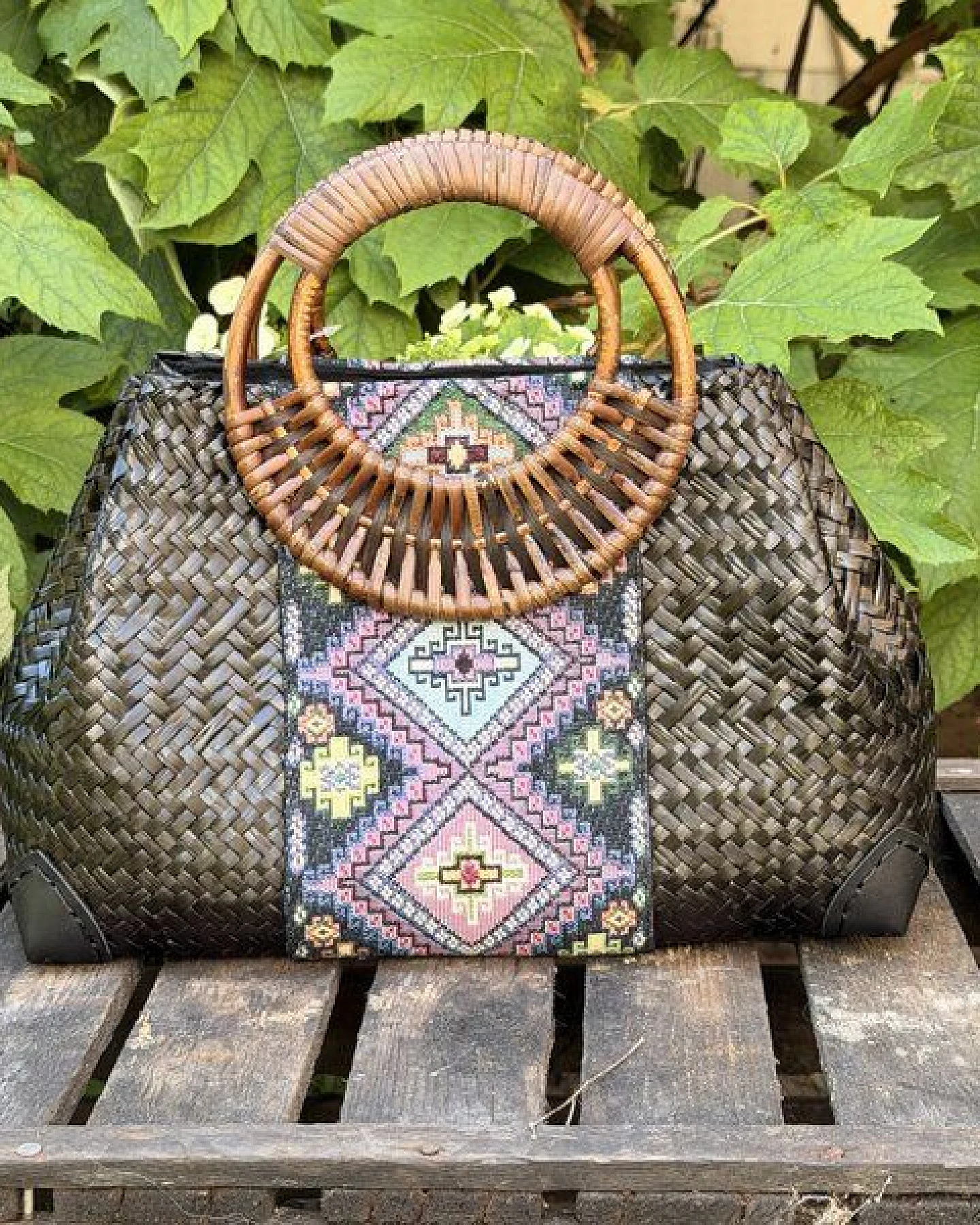 Der Lindwurm Handtasche Adèle aus Seggengras – Ansicht 2
