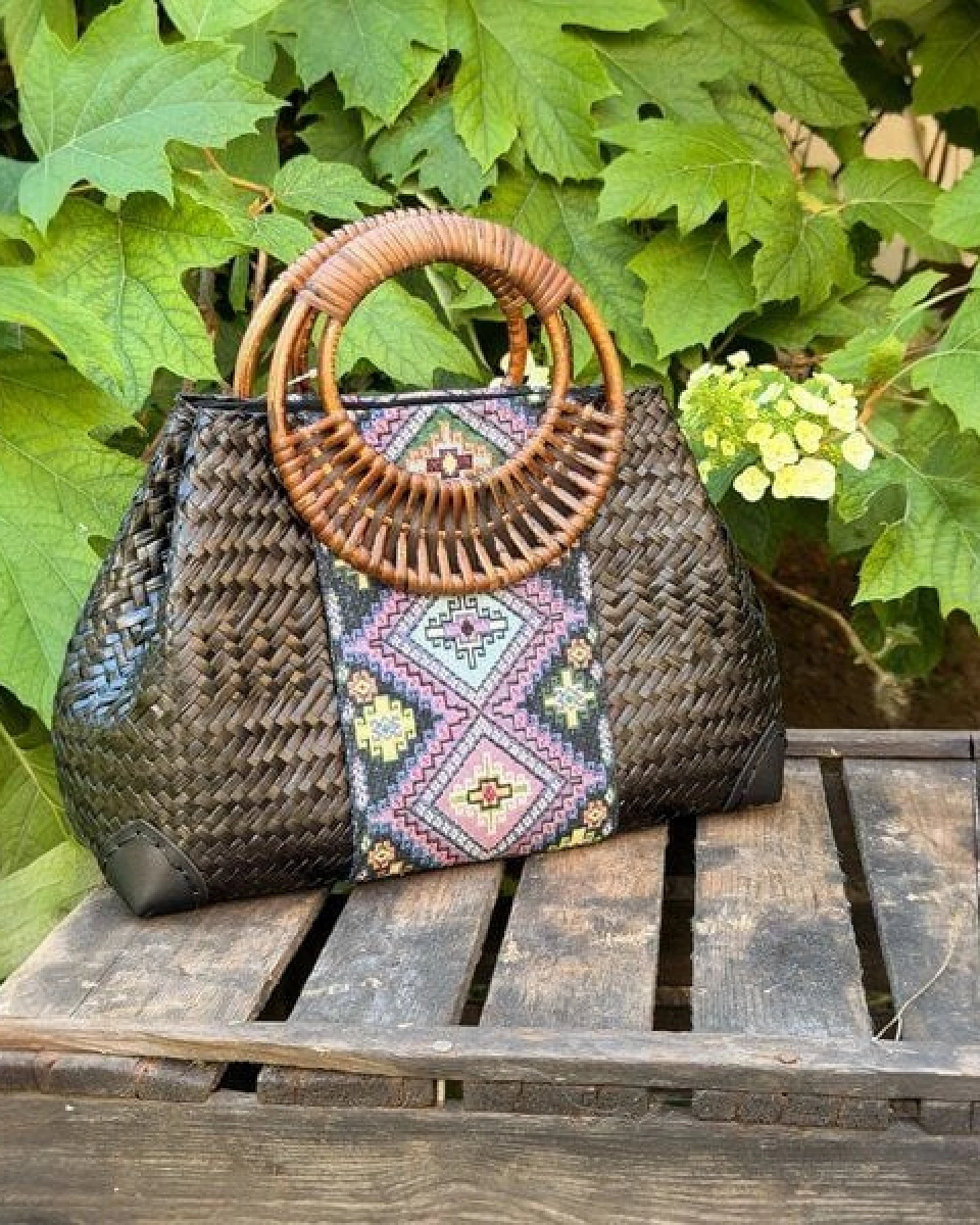 Der Lindwurm Handtasche Adèle aus Seggengras – Ansicht 3
