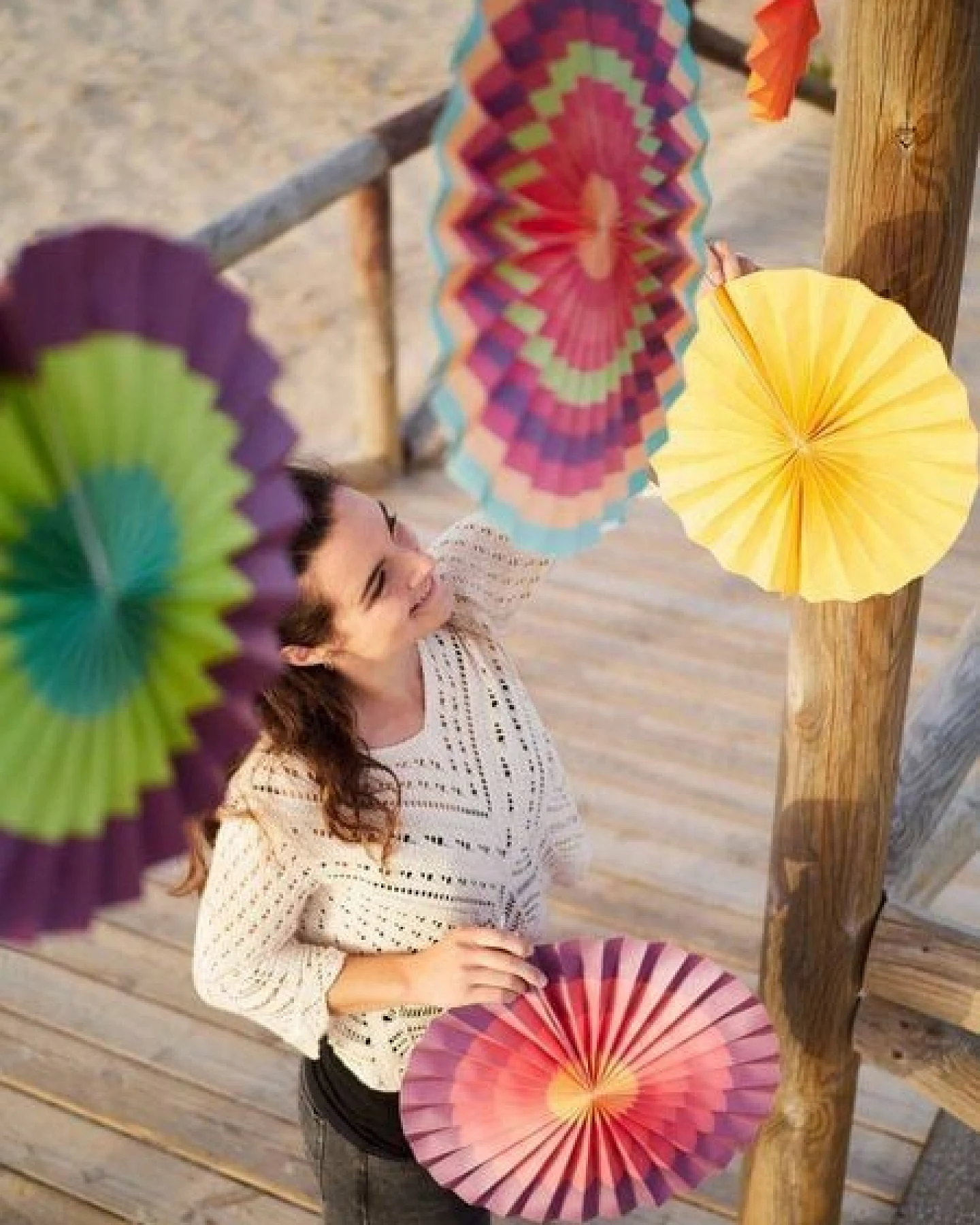 MoreThanHip Papierfächer multicolor – Dekoset aus 6 Stück – Ansicht 2