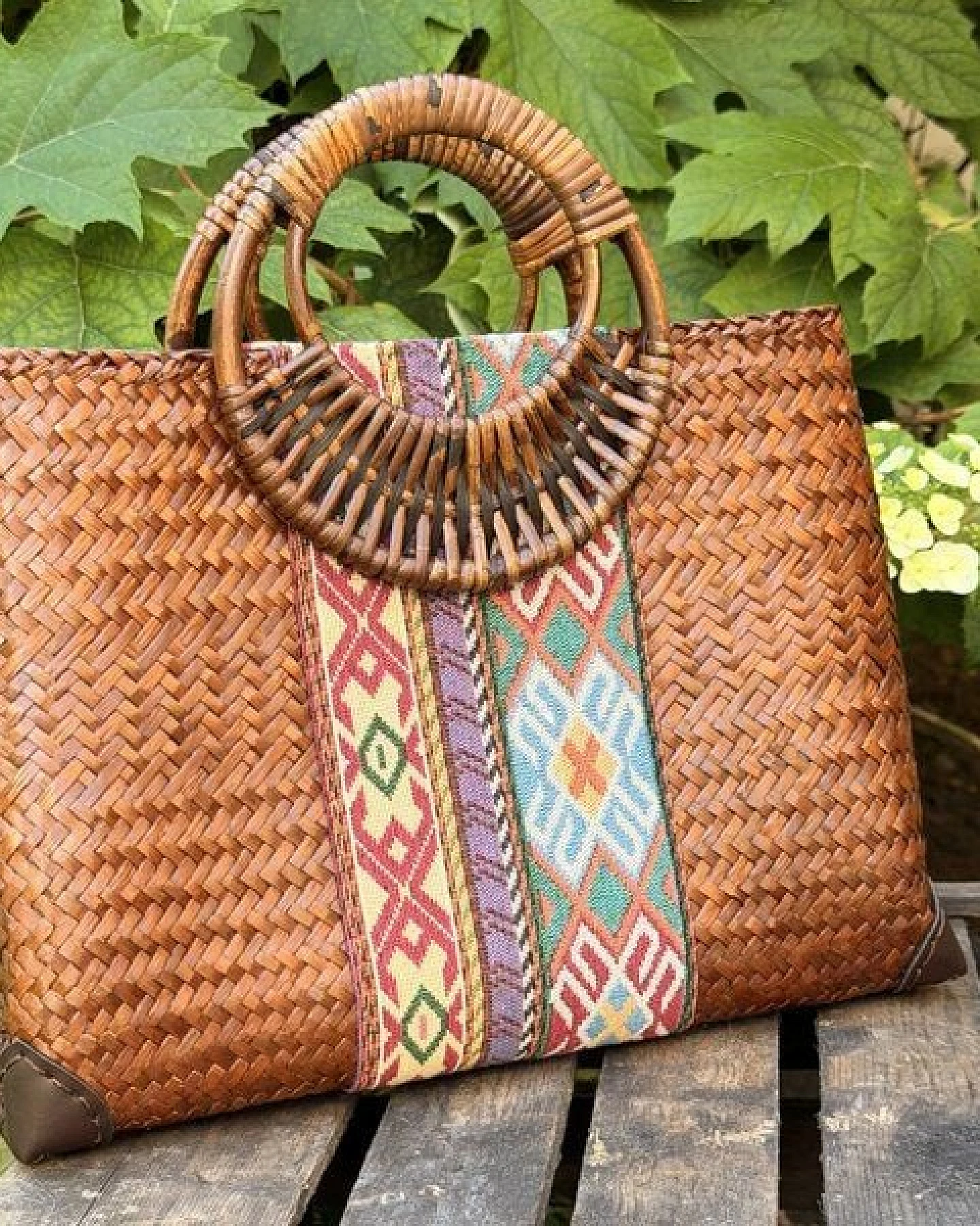 Der Lindwurm Handtasche Adèle aus Seggengras – Ansicht 2