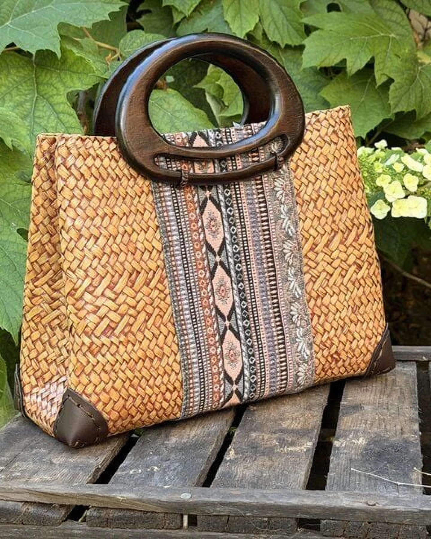 Der Lindwurm Handtasche Adèle aus Seggengras – Ansicht 3