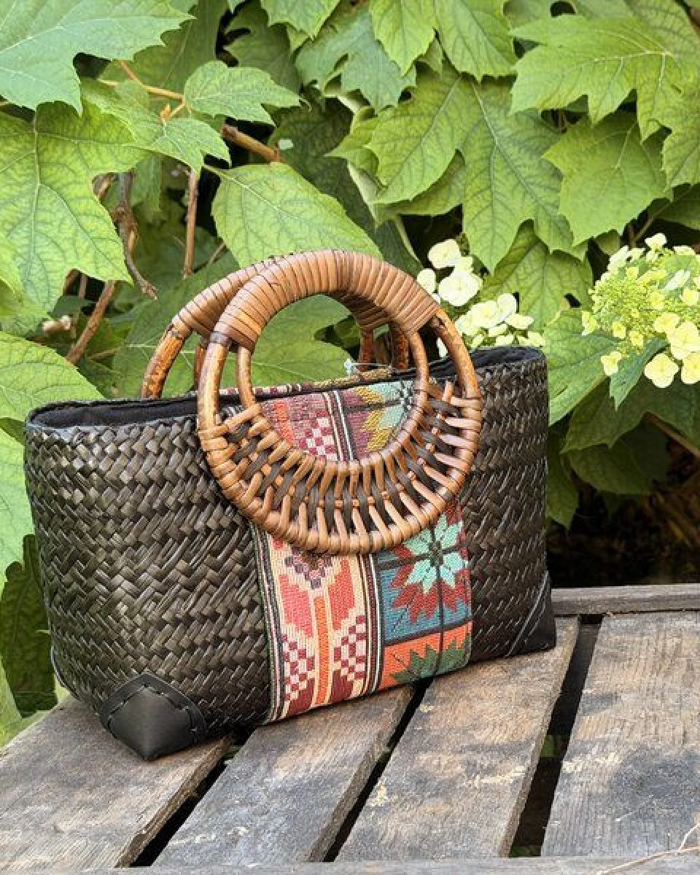 Der Lindwurm Handtasche Adèle aus Seggengras – Ansicht 2