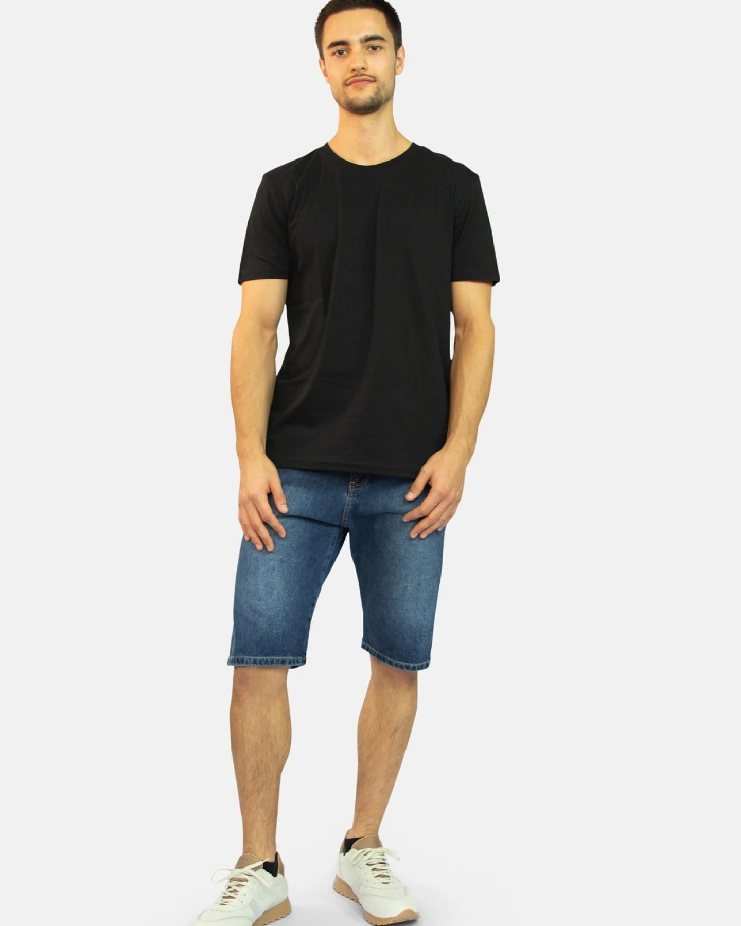 TORLAND Herren vegan Denim Shorts Shane Mid Indigoblau – Ansicht 2