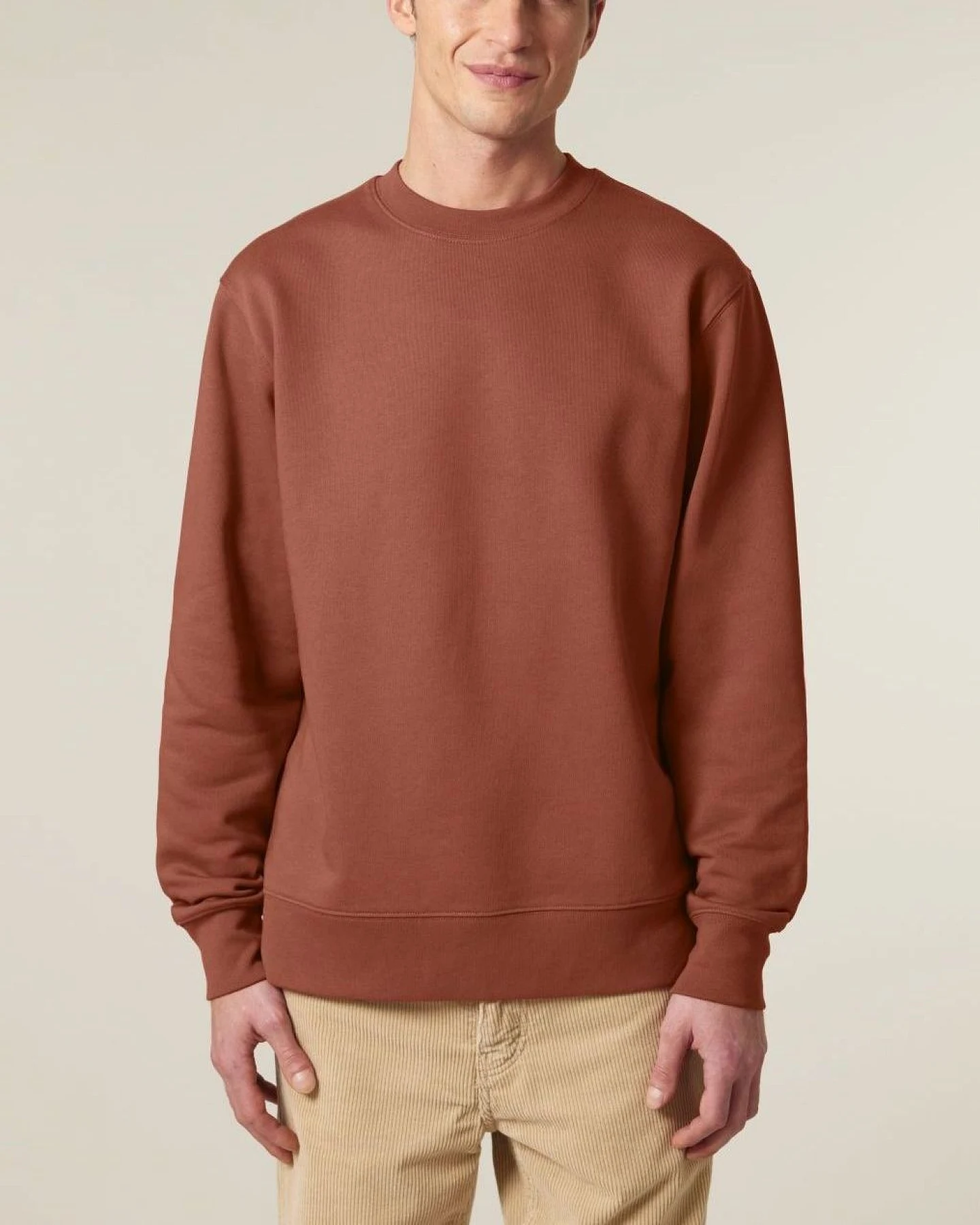 UNIPOLAR Herren vegan Pullover Basic Chess Heritage Braun – Ansicht 2