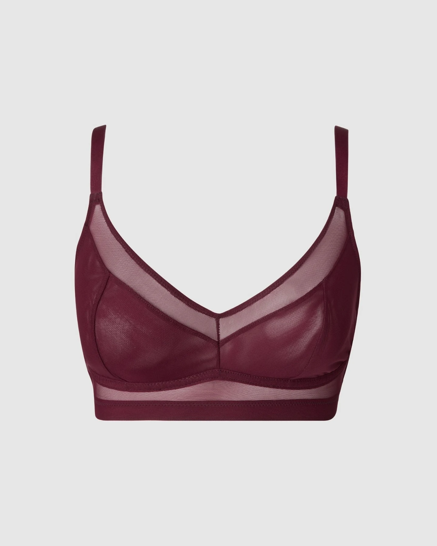 Understatement Damen vegan Bh Mit Netz-Stützfunktion Cherry – Ansicht 2
