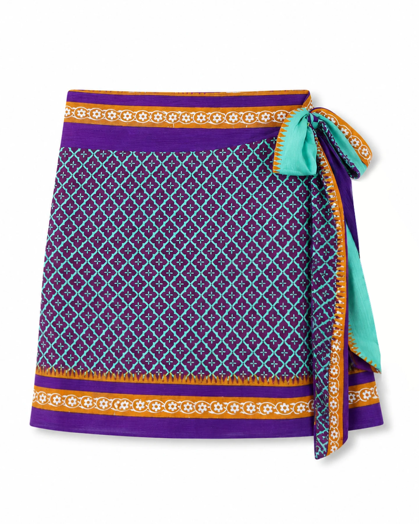 el.résidu Damen vegan Rock Amira Lila/Blau – Ansicht 2