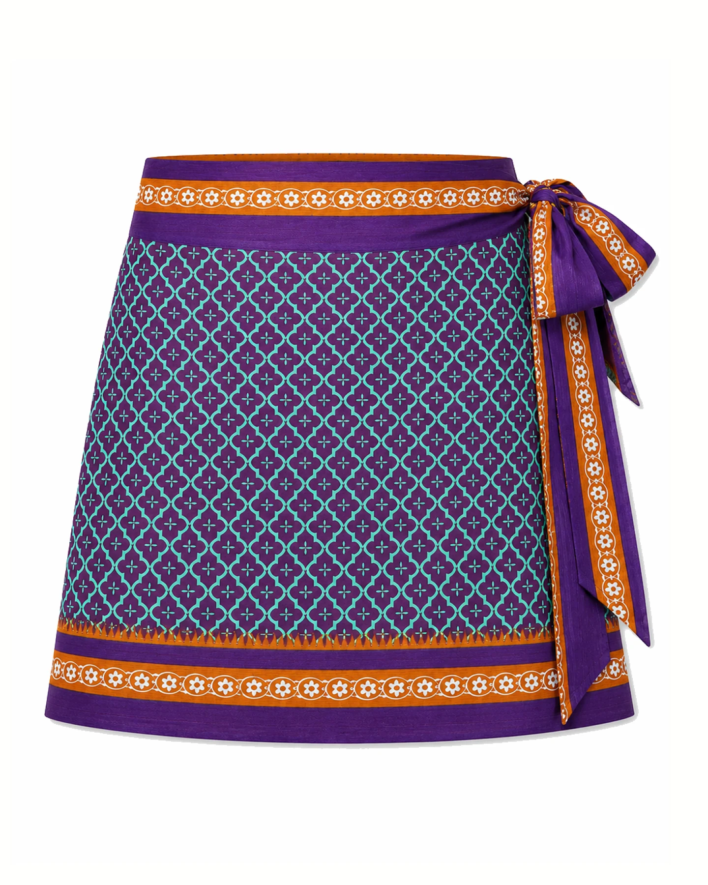 el.résidu Damen vegan Rock Amira Lila/Blau – Ansicht 2