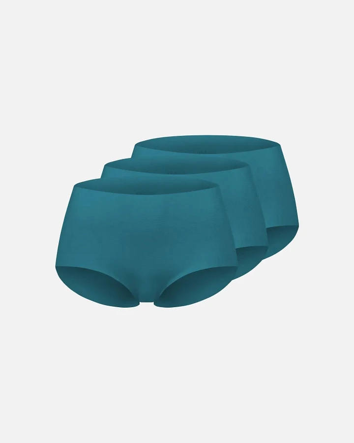 Produktseite: erlich textil Light Touch High Waist Slip im 3er Pack für Frauen aus Modal in tiefseeblau