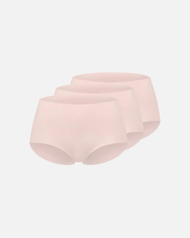 Produktseite: erlich textil Light Touch High Waist Slip im 3er Pack für Frauen aus Modal in magnolie