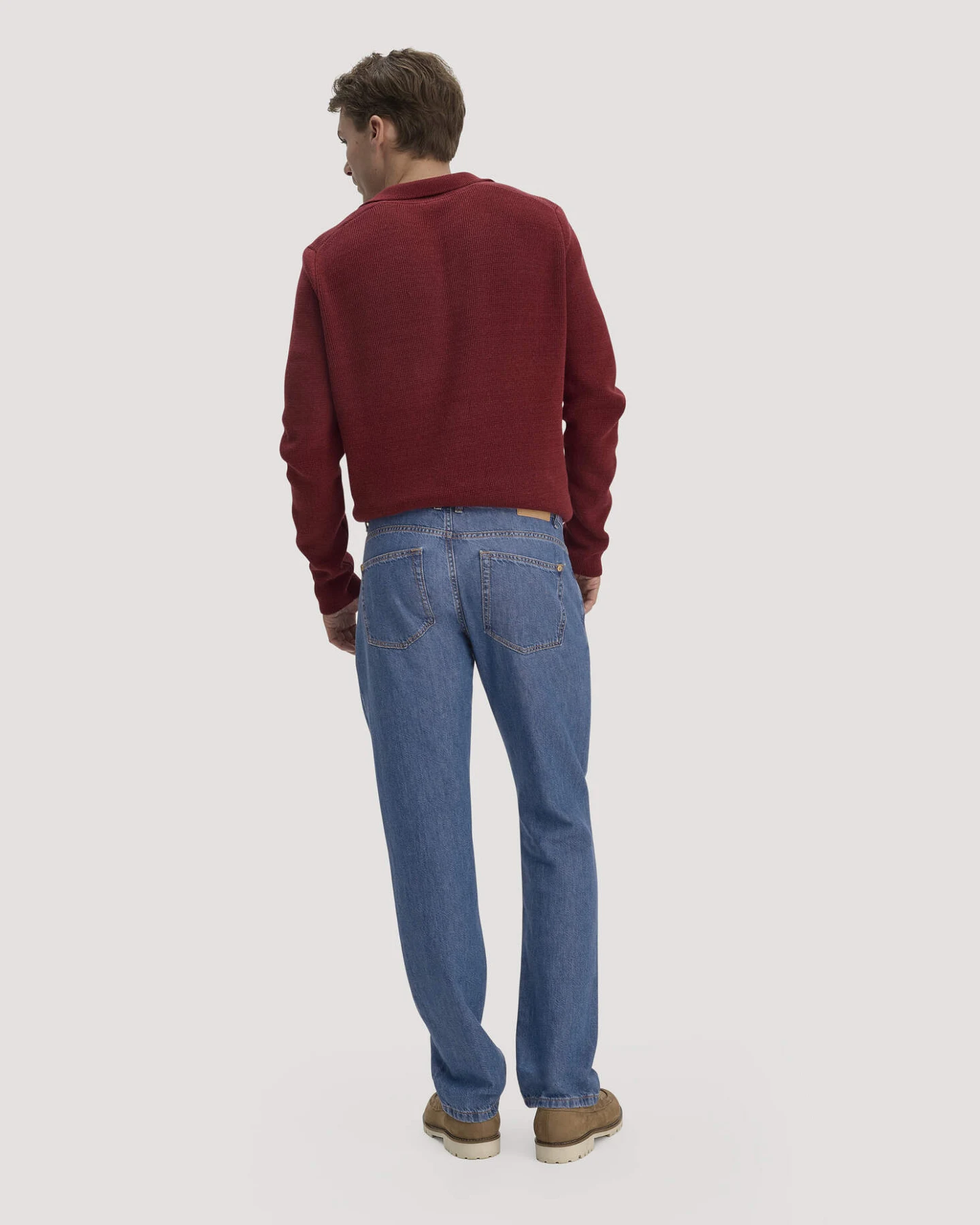 hessnatur Herren Jeans BEN Regular Straight aus Bio-Denim mit TENCEL™ Lyocell und Leinen - blau - Größe 32/30 – Ansicht 2