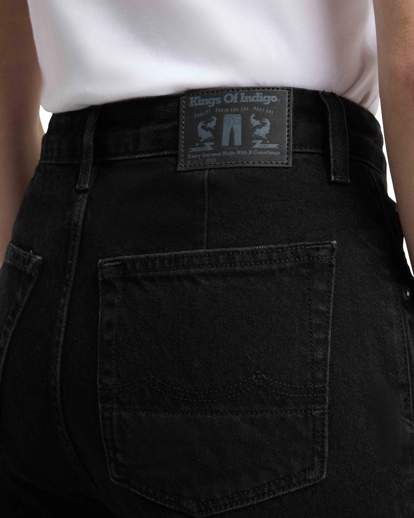 Jeans Leila Cropped Holo Black Used – Ansicht 5