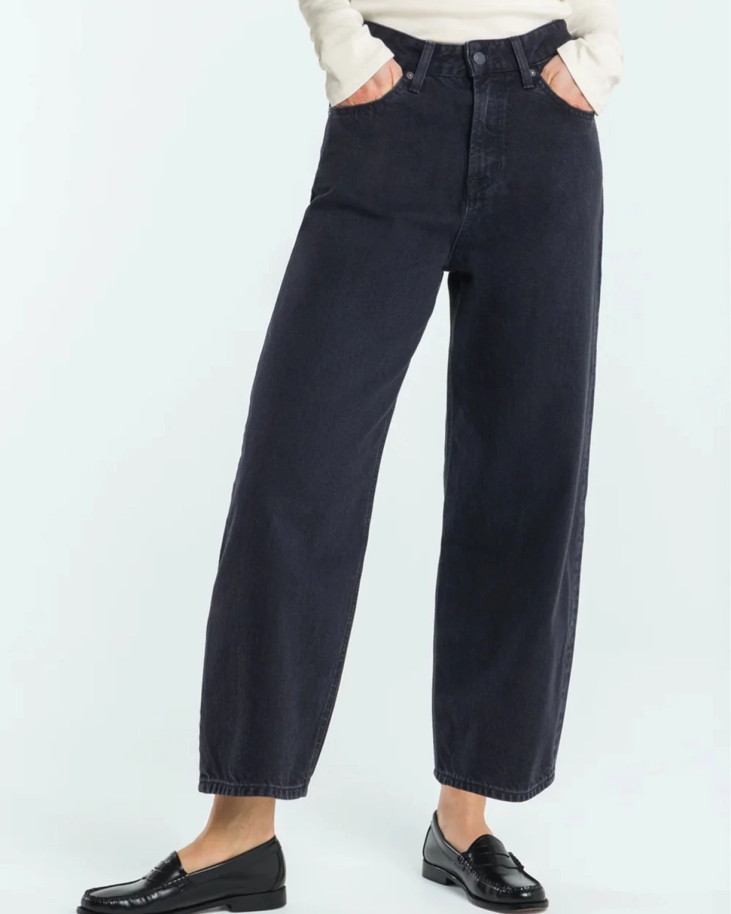 Jeans Leila Cropped Holo Black Used – Ansicht 6