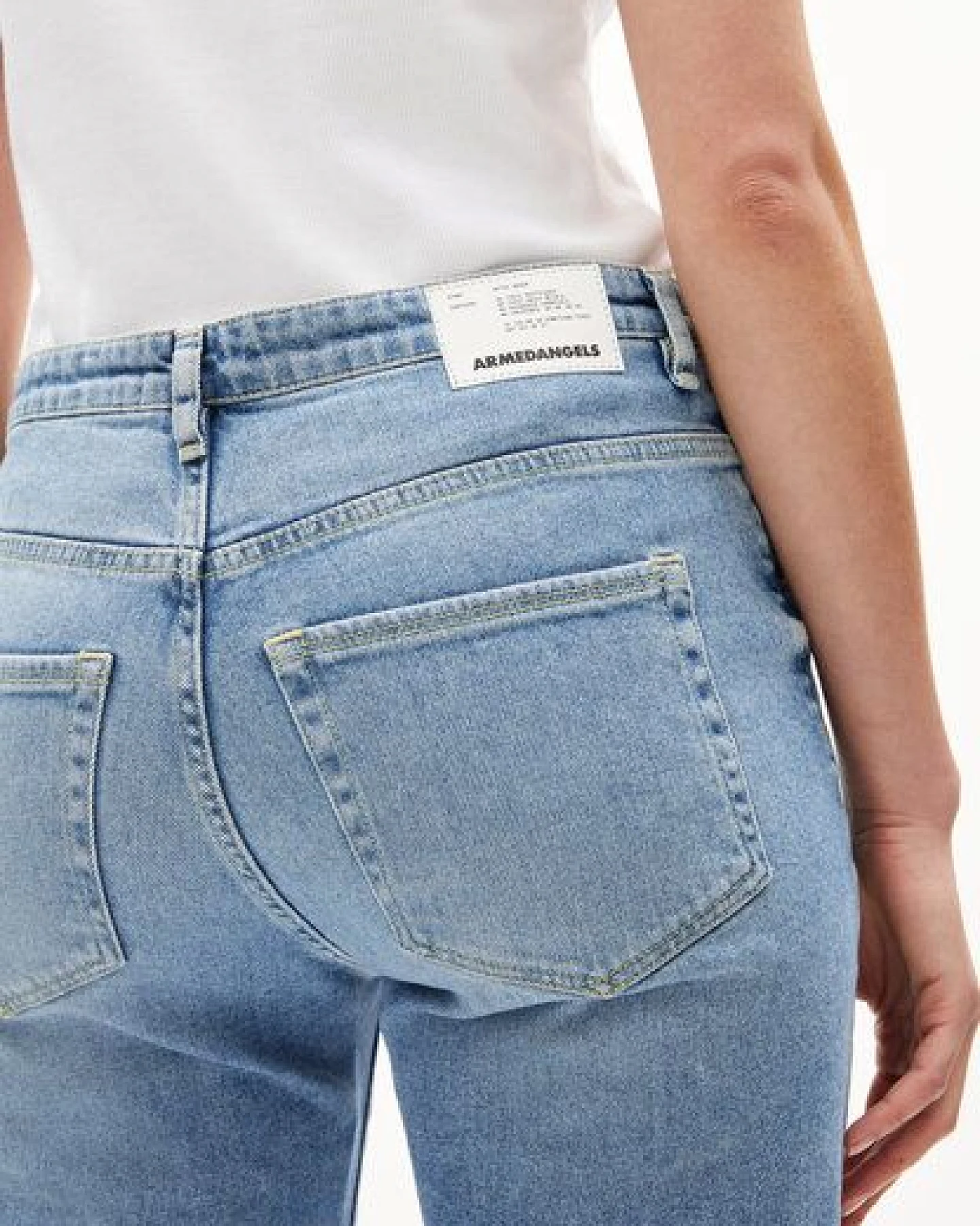 ARMEDANGELS CARENAA Damen Jeans Straight Leg Mid Waist Bio-Baumwoll Mix Comfort-Stretch – Ansicht 3
