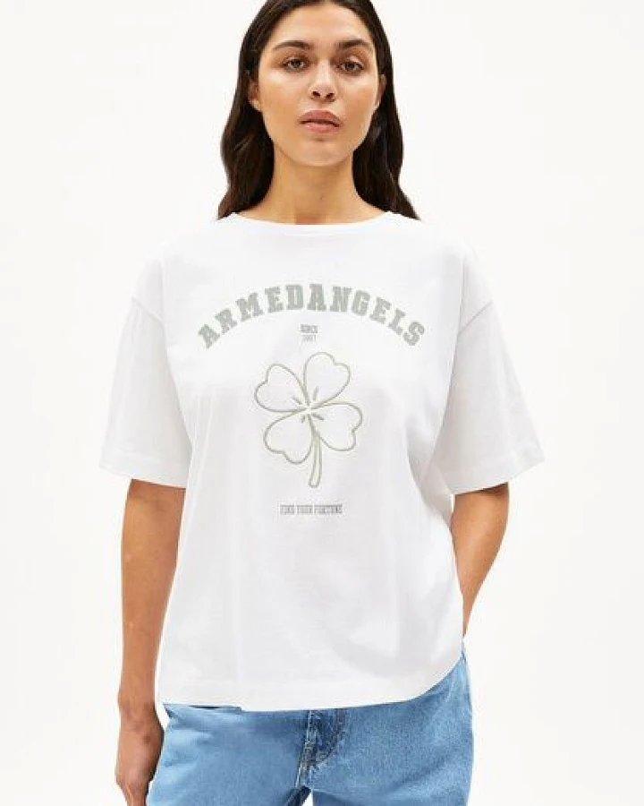 ARMEDANGELS GIANNAA FORTUNE Damen Heavyweight T-Shirt aus Bio-Baumwoll Mix