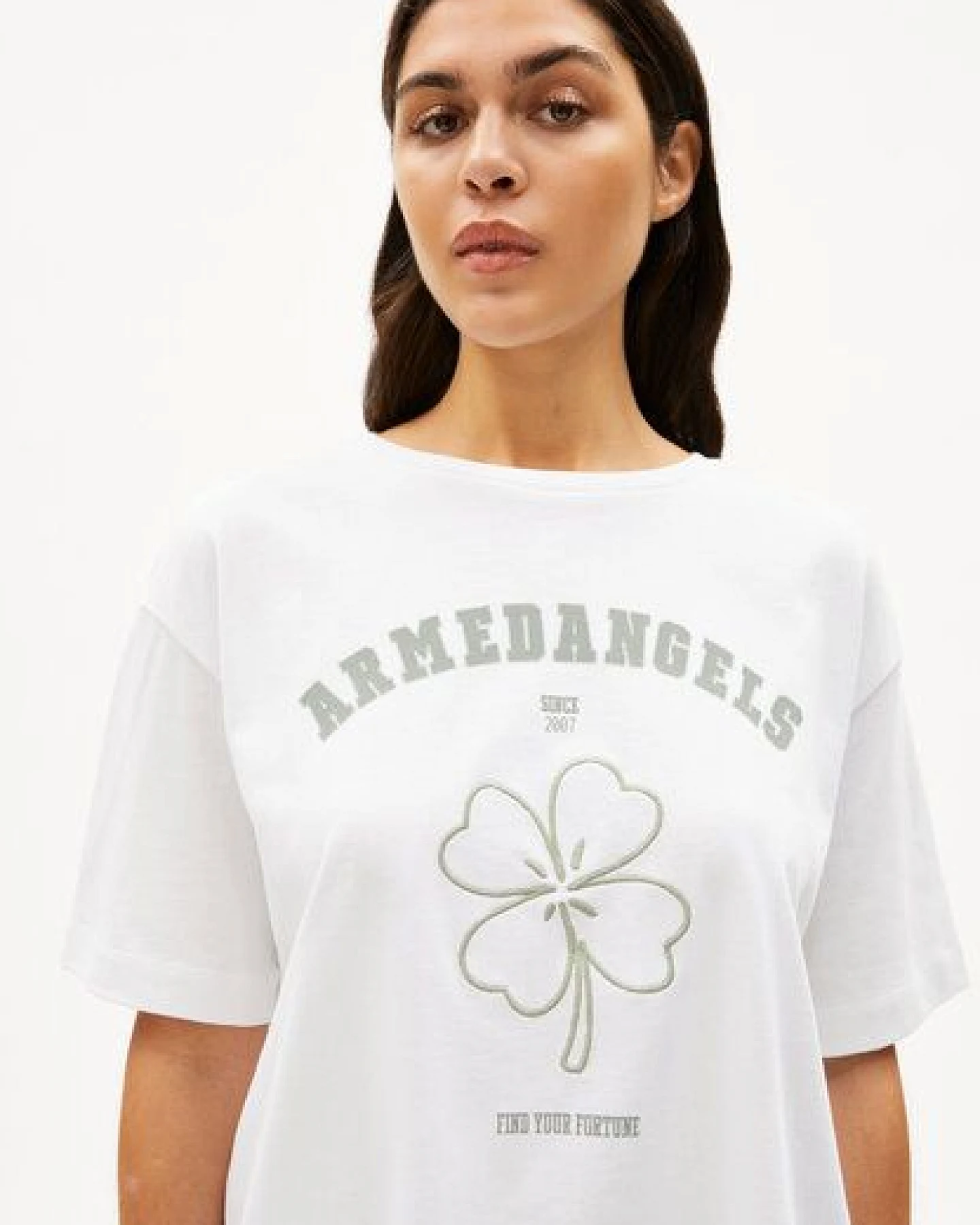 ARMEDANGELS GIANNAA FORTUNE Damen Heavyweight T-Shirt aus Bio-Baumwoll Mix – Ansicht 3