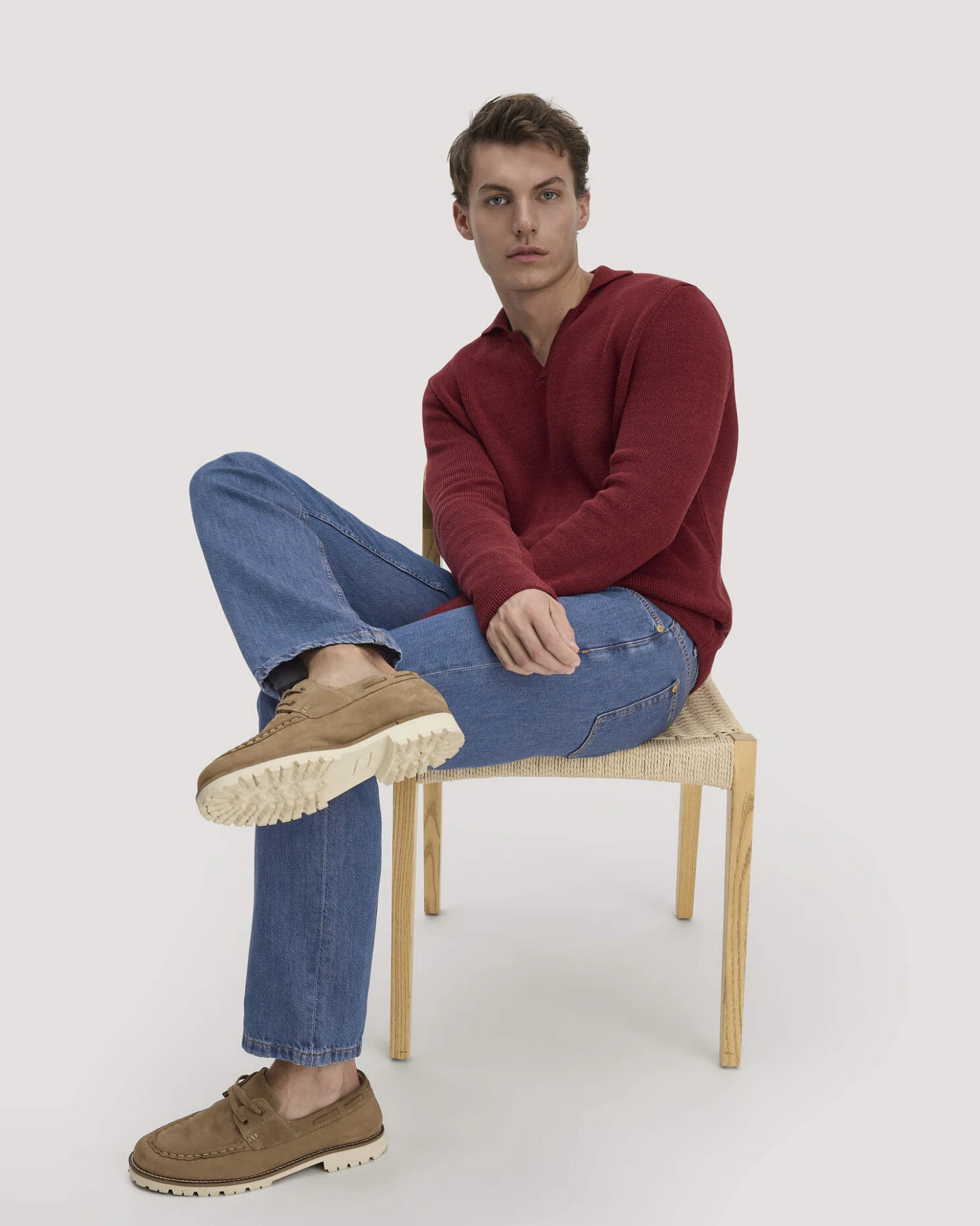 hessnatur Herren Jeans BEN Regular Straight aus Bio-Denim mit TENCEL™ Lyocell und Leinen - blau - Größe 33/32 – Ansicht 4